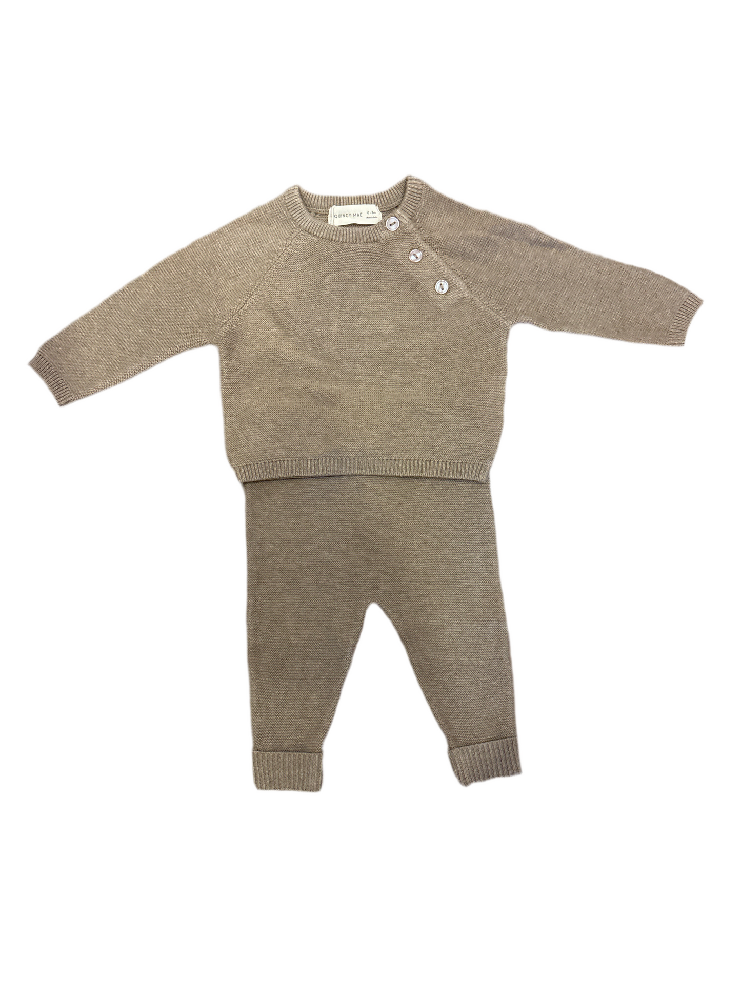 Heathered Mocha knit pant and sweater