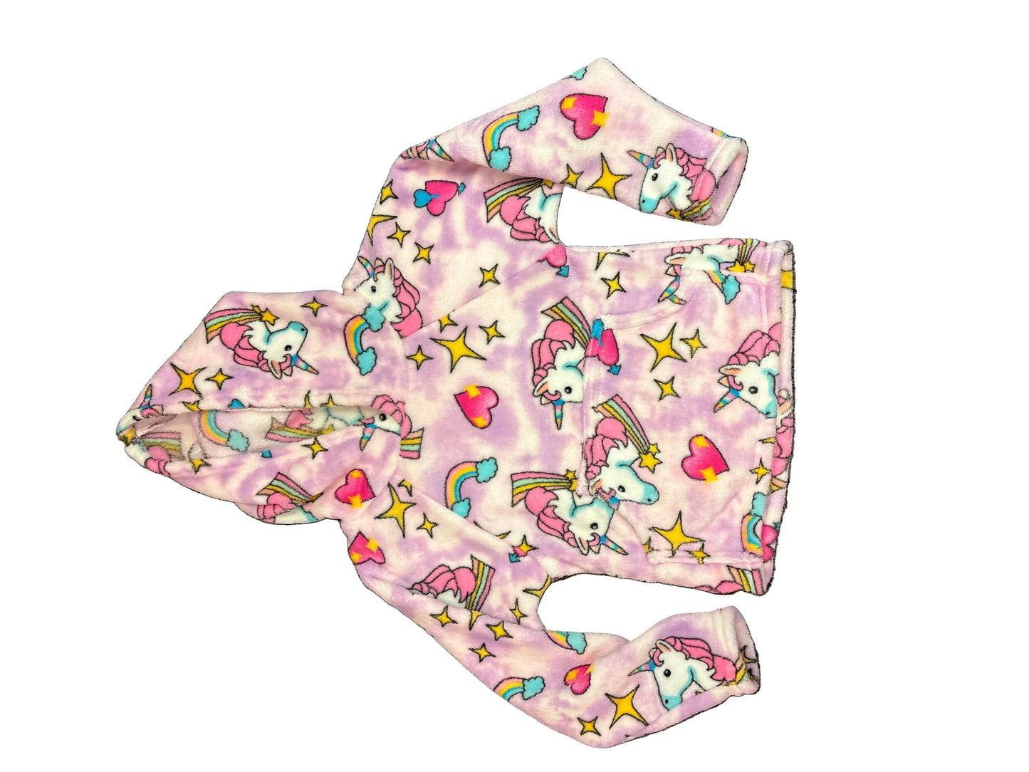 Love and kisses unicorn fuzzy hoodie