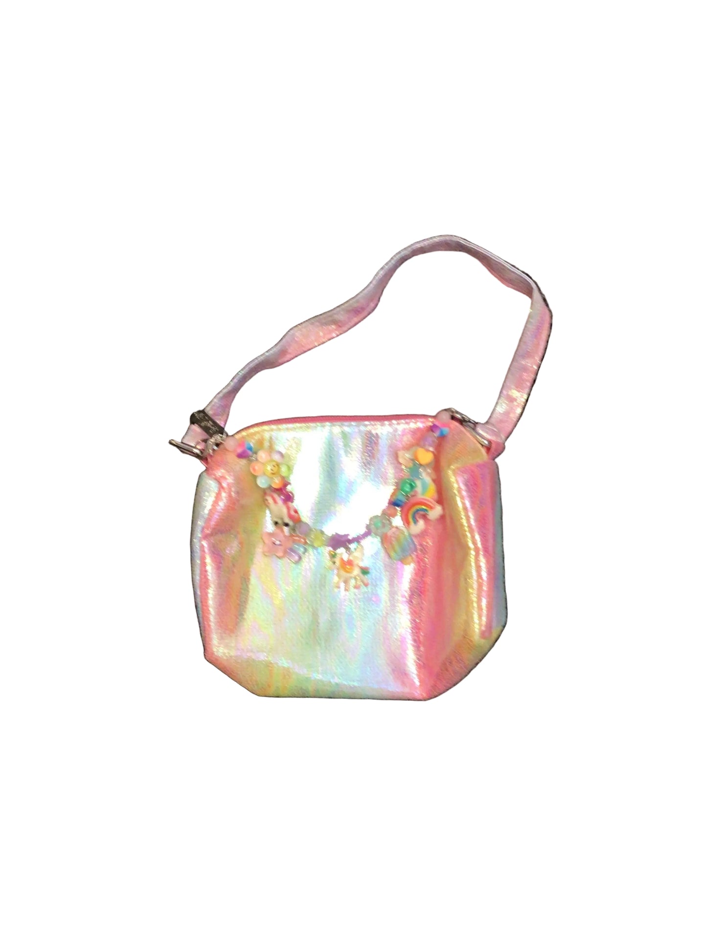 Bari Lynn tie dye charm crossbody bag