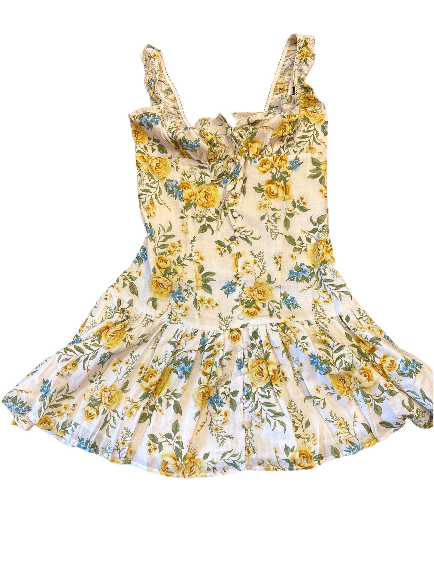 Sky to Moon Yellow Floral Dress