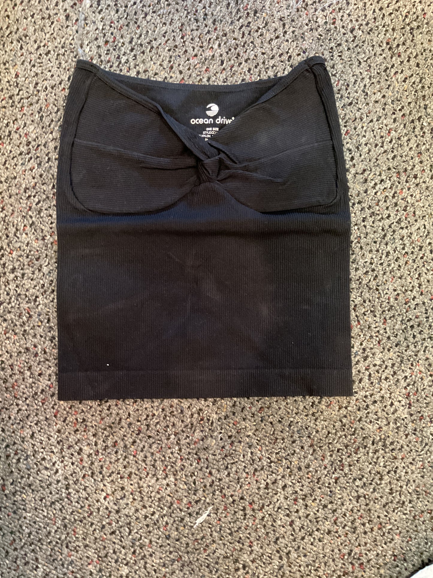 Ocean drive blk twist tube top