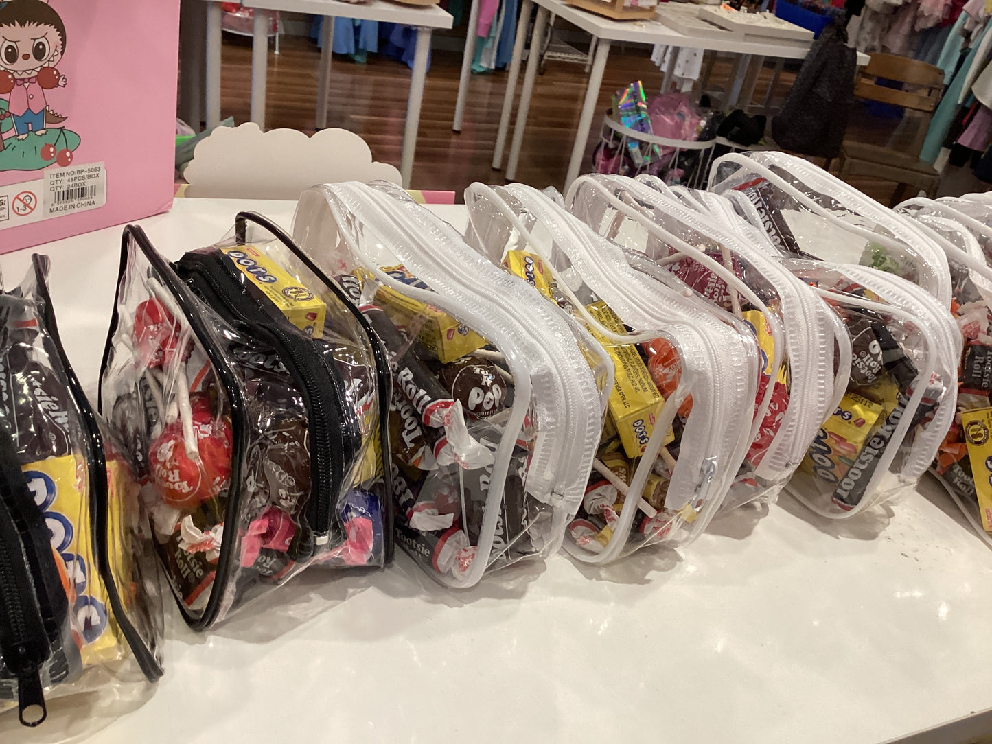 Camp clear candy bags