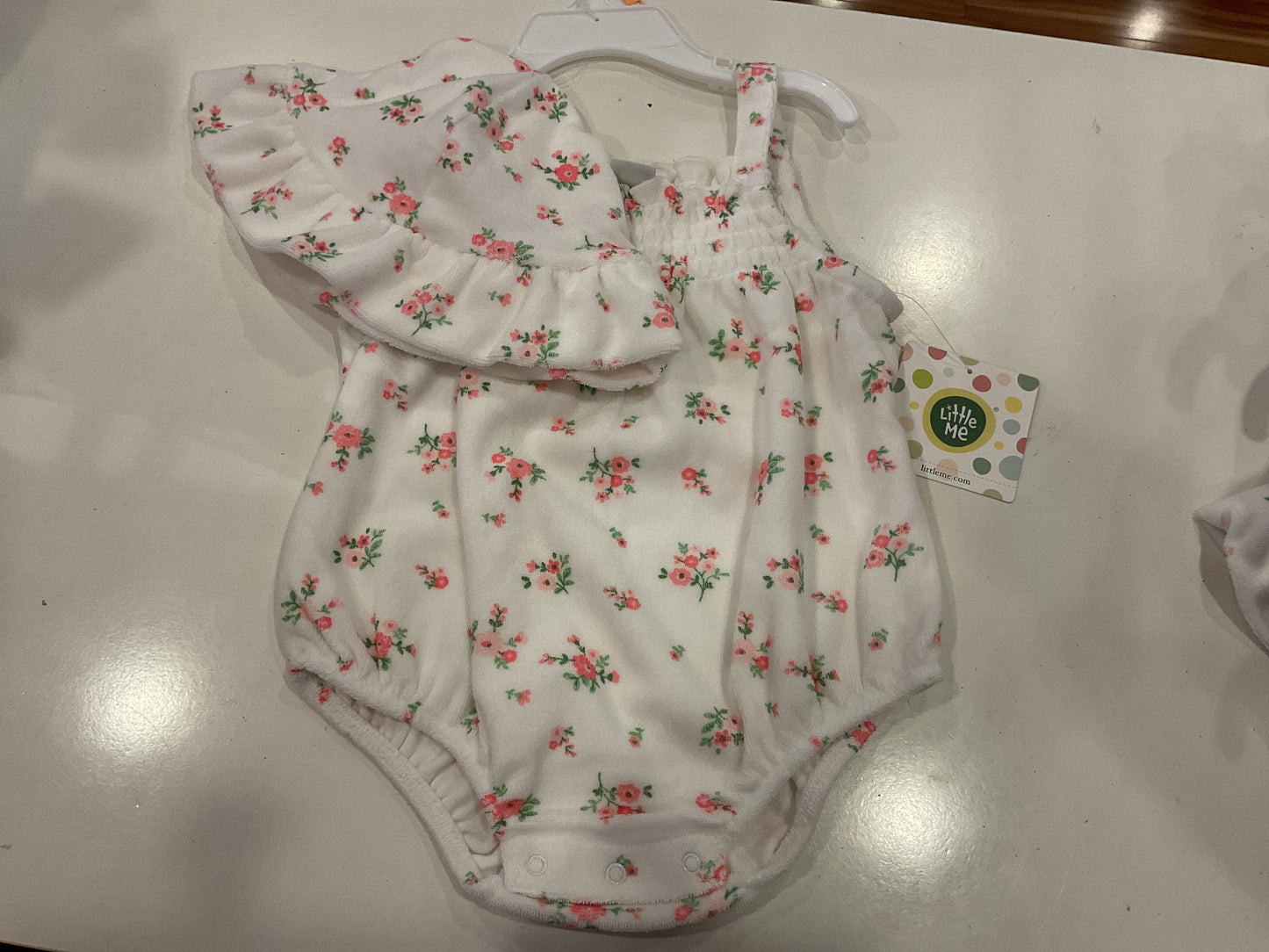 Little Me floral terry bubble