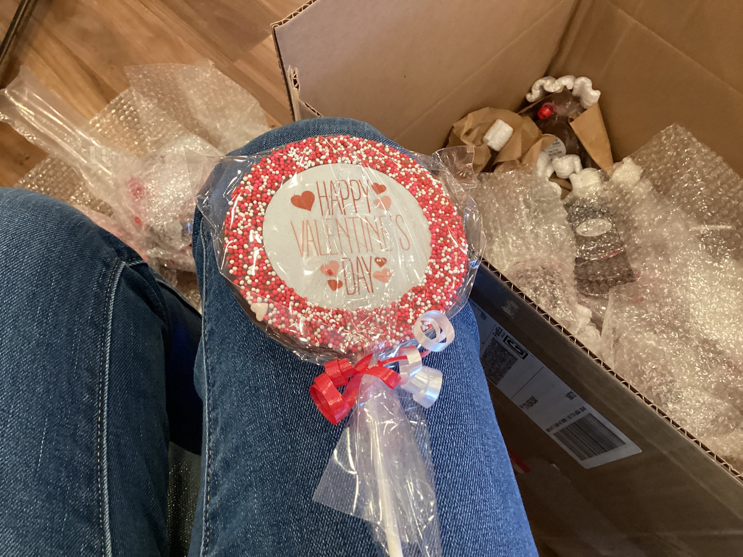 The Perfect Cupcake happy valentine’s choc lollipop