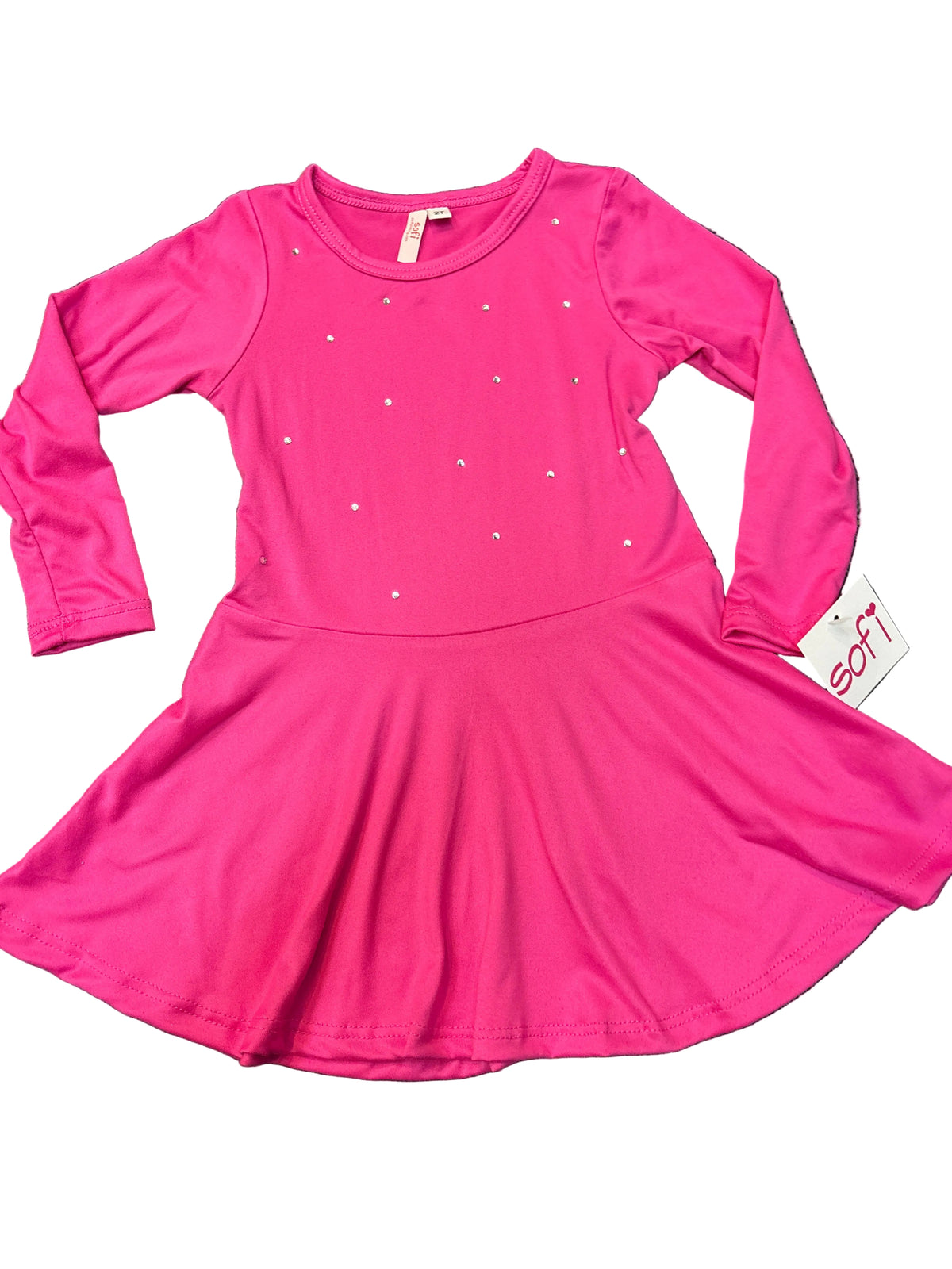 Fuschia rhinestone dress