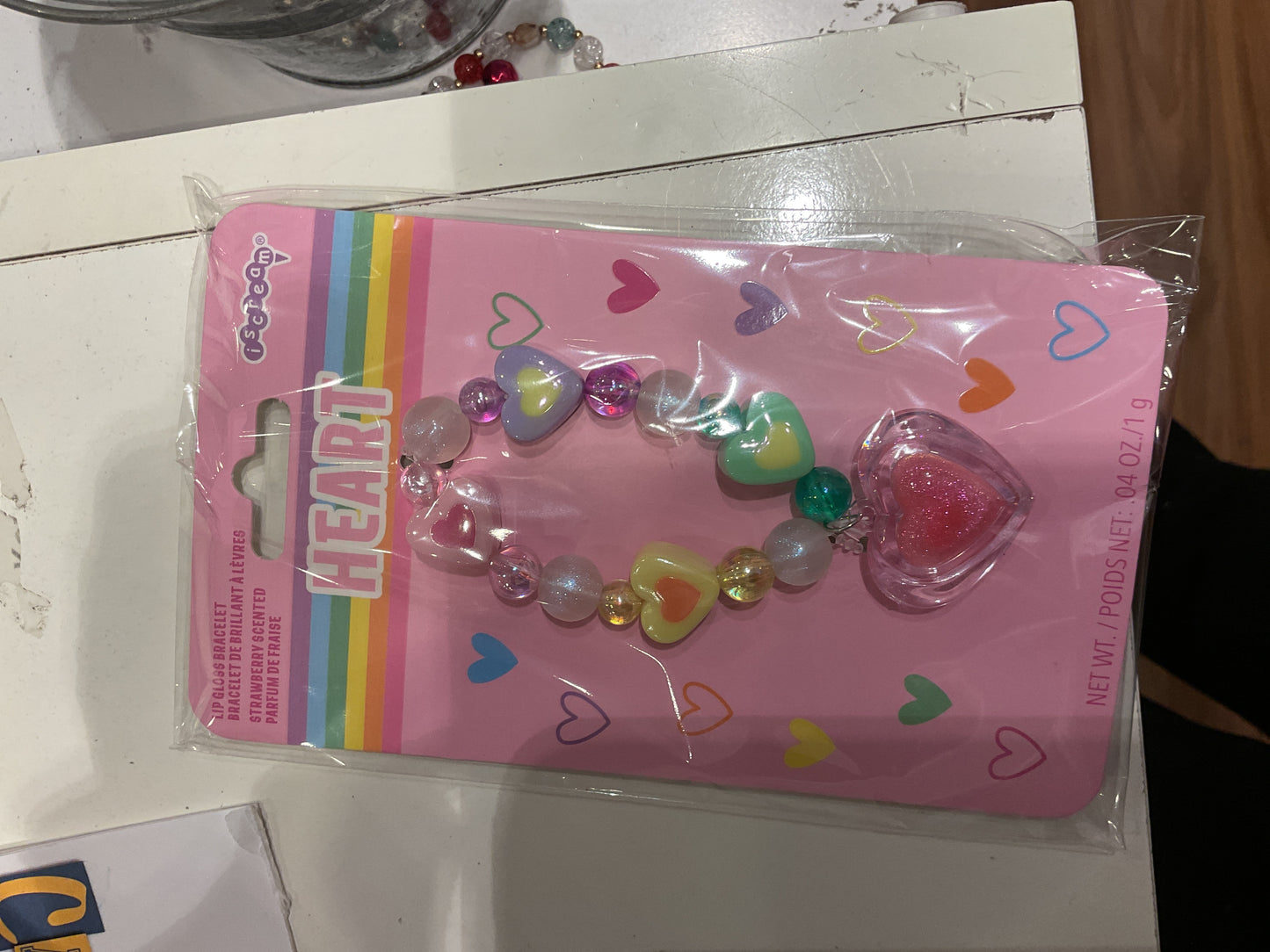 ISCREAM heart lip gloss bracelet