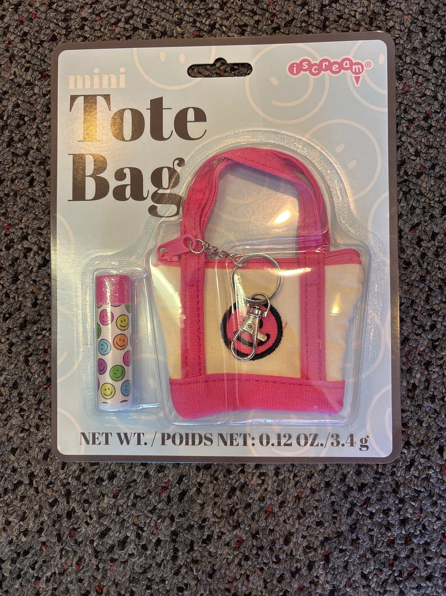 Mini Tote Bag Lip Balm Key Chain