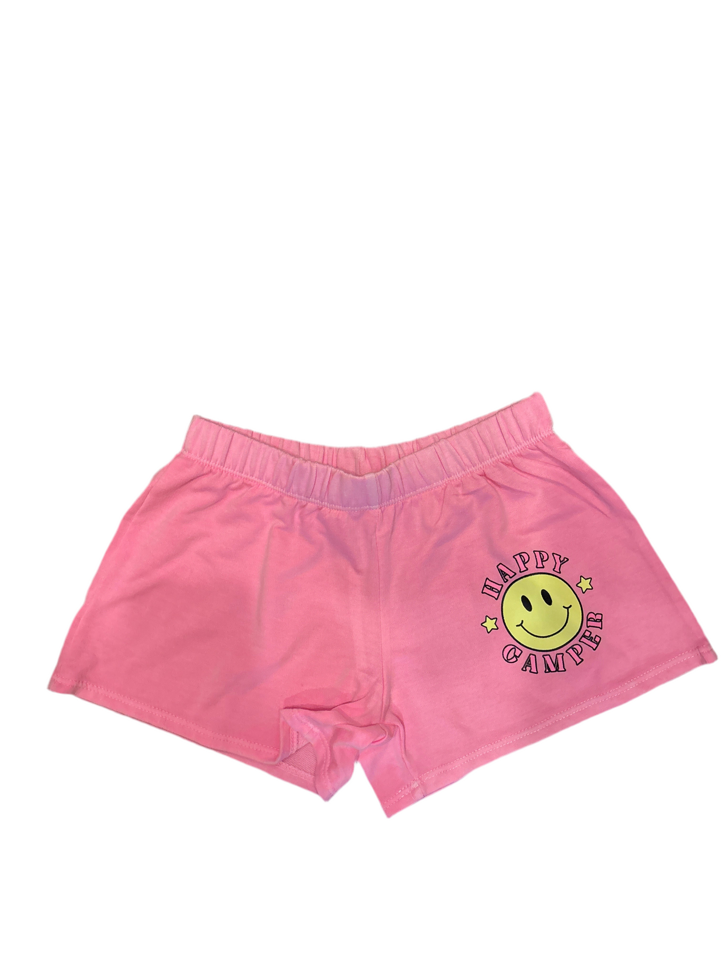 Neon Pink Happy Camper shorts