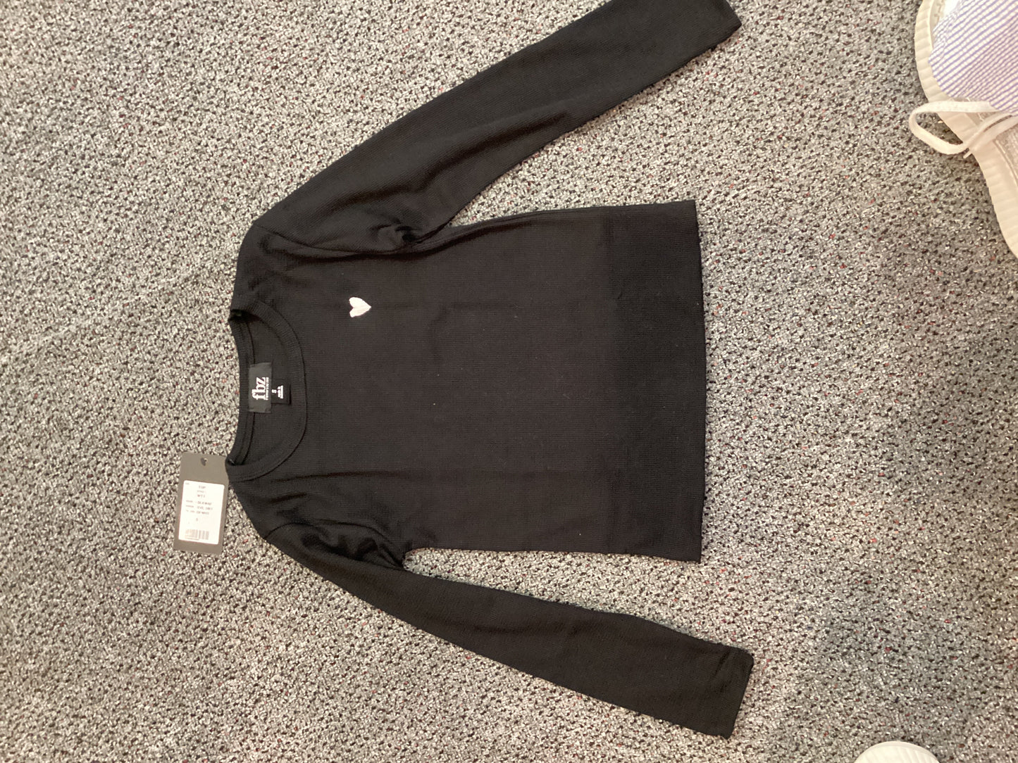 FBZ BLK Thermal heart L/S tee