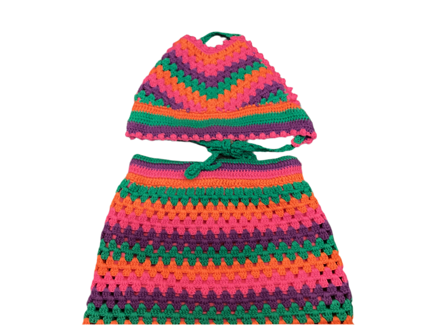 Beachriot 2 pc crochet skirt set