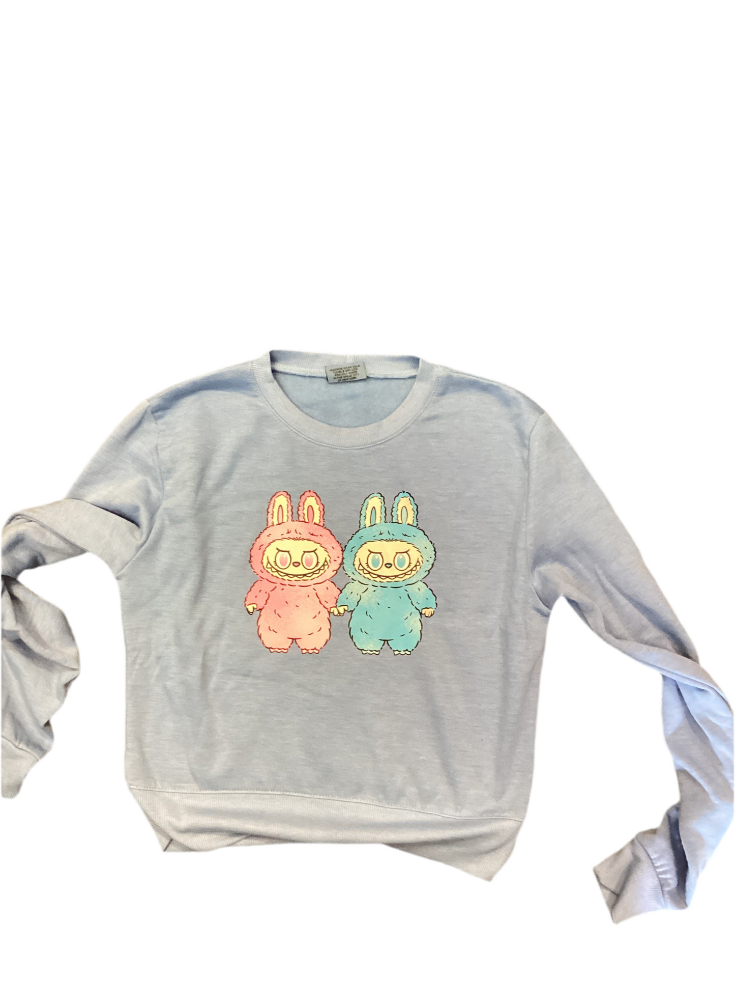 Firehouse blue little monster crew neck sweatshirt