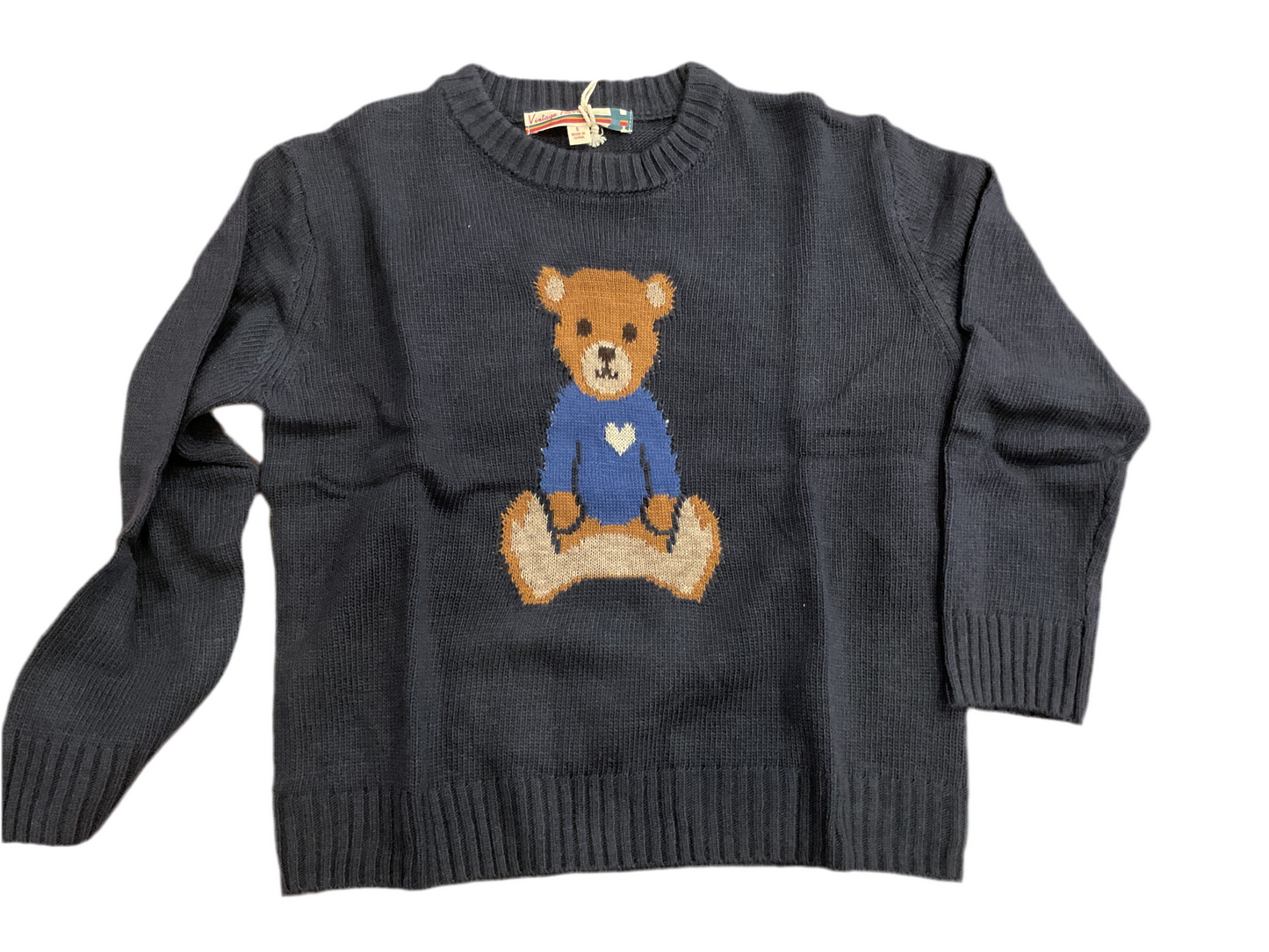 Navy Bear Sweater
