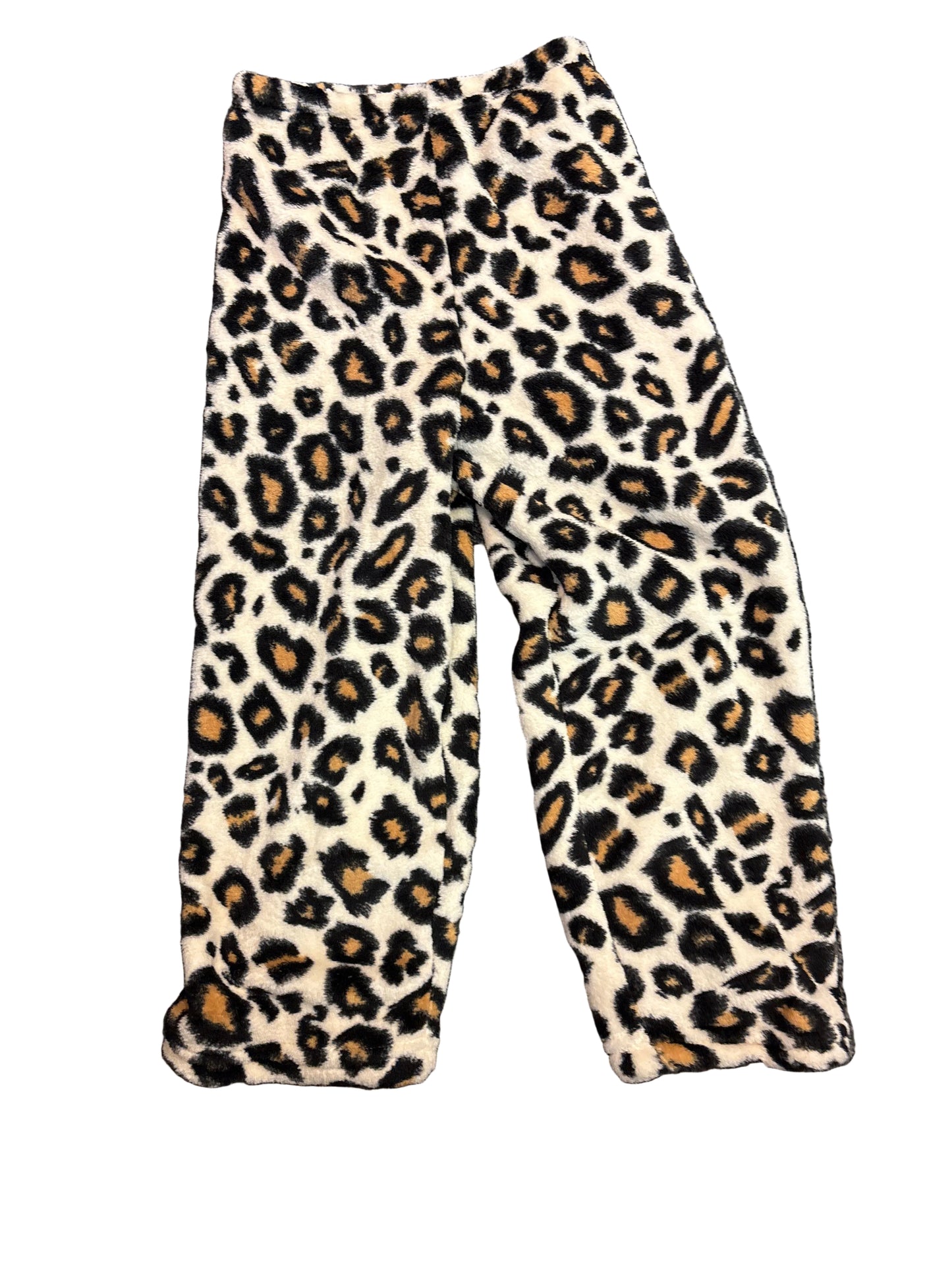 Love and kisses leopard fuzzy pants