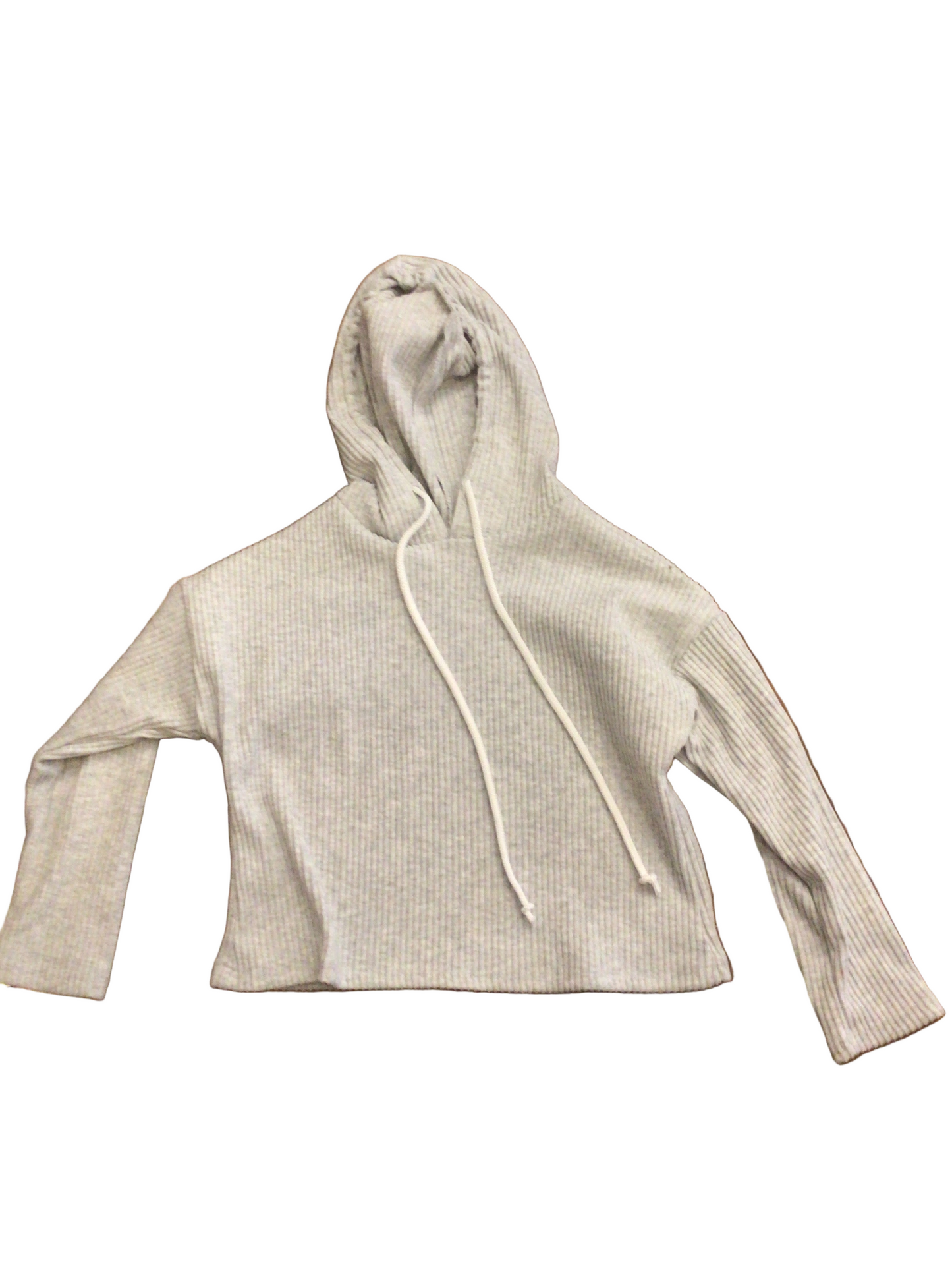 Cheryl Hacci ribbed hoodie grey