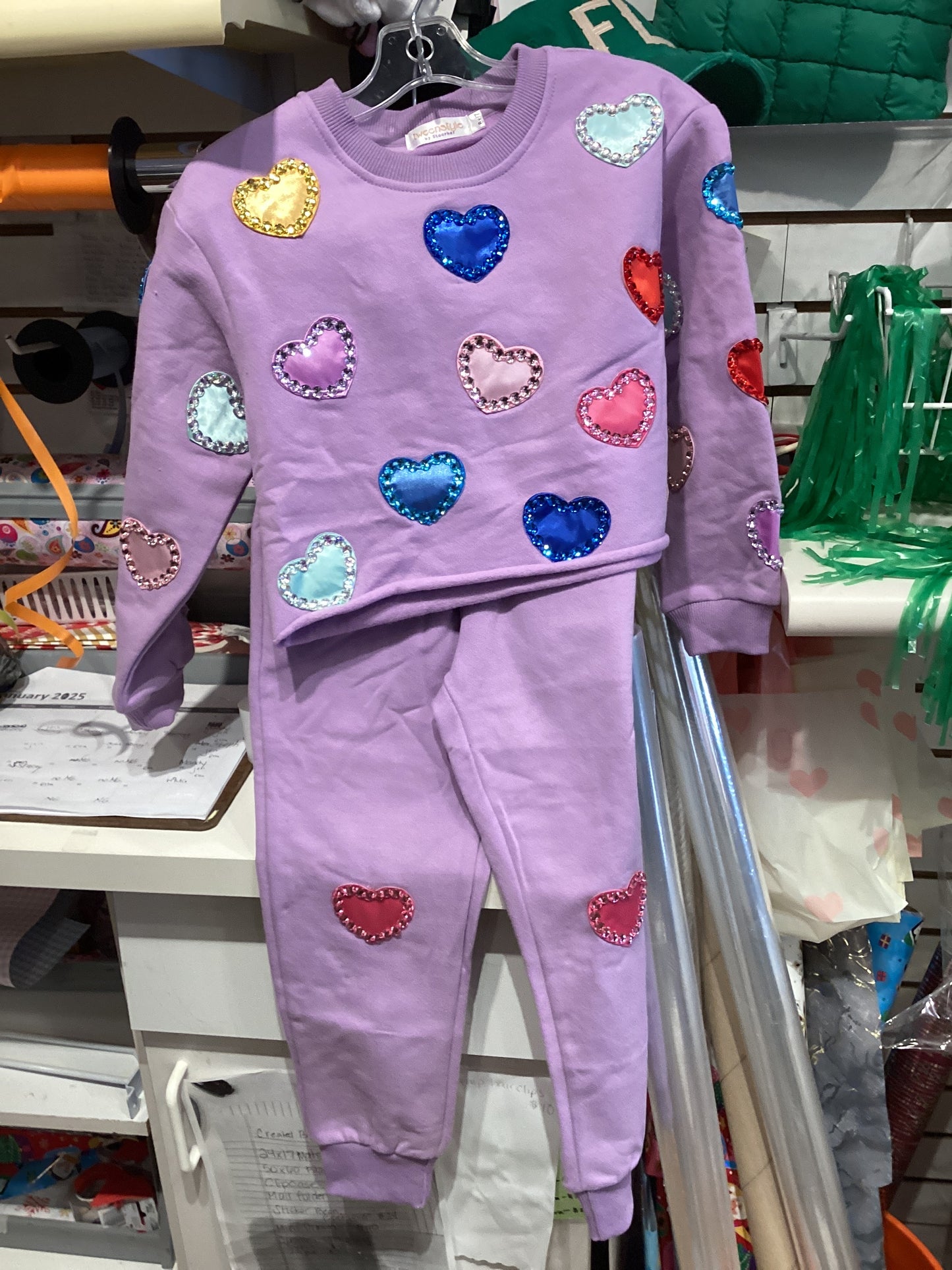 Stoopher Purple Heart sweater set