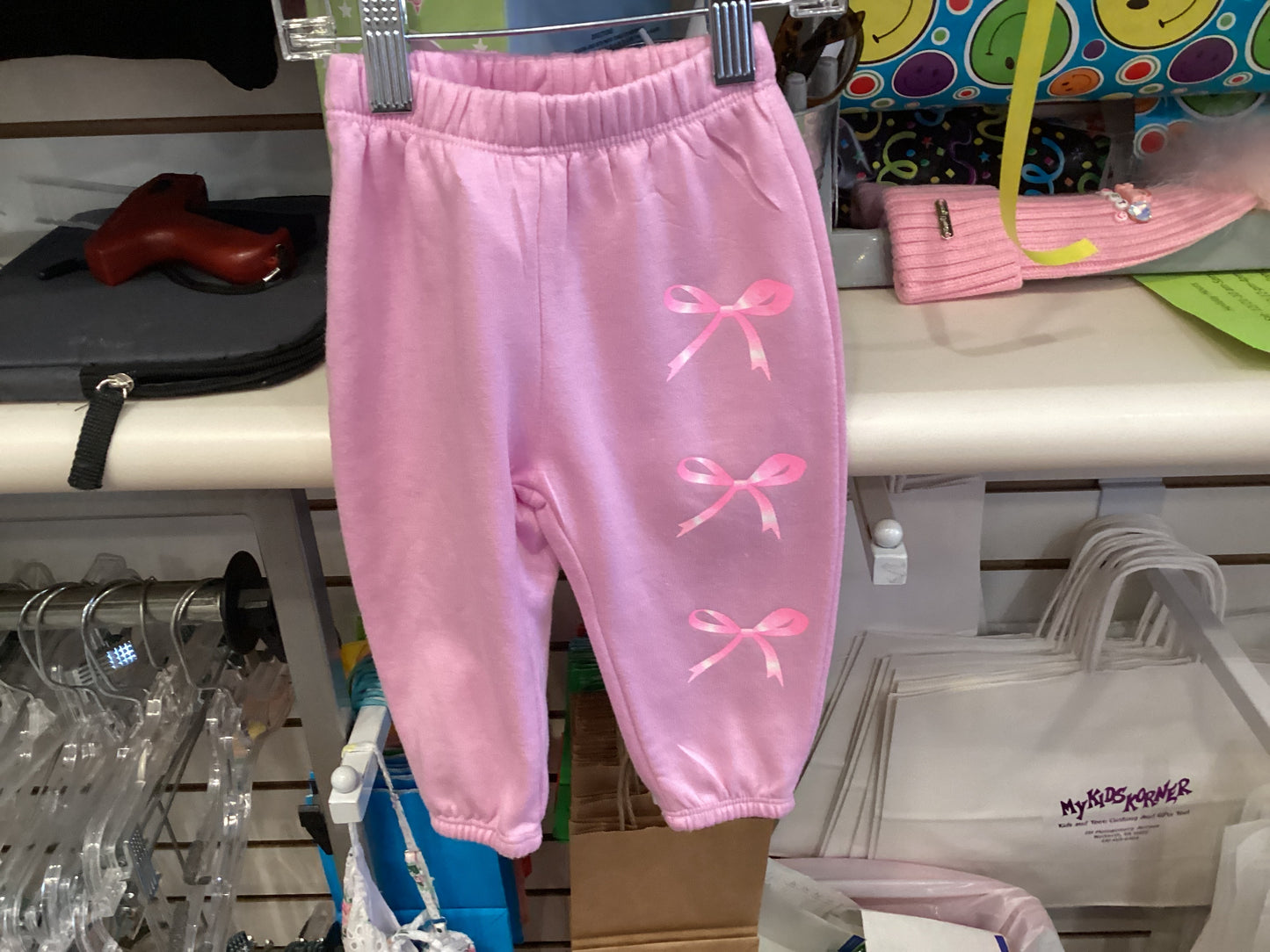 Firehouse baby girl pink bow sweatpants