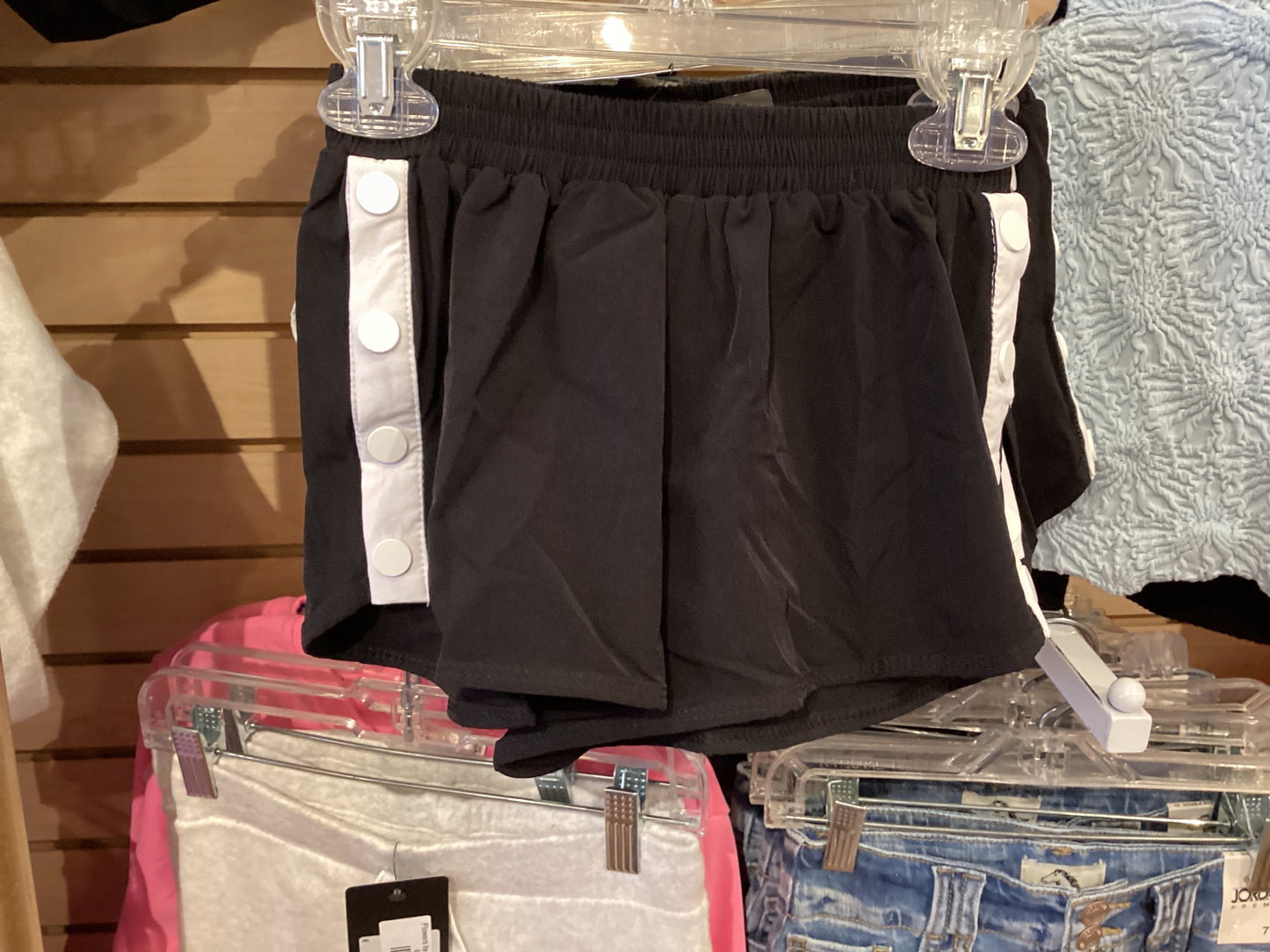 Fbz black shorts white snaps