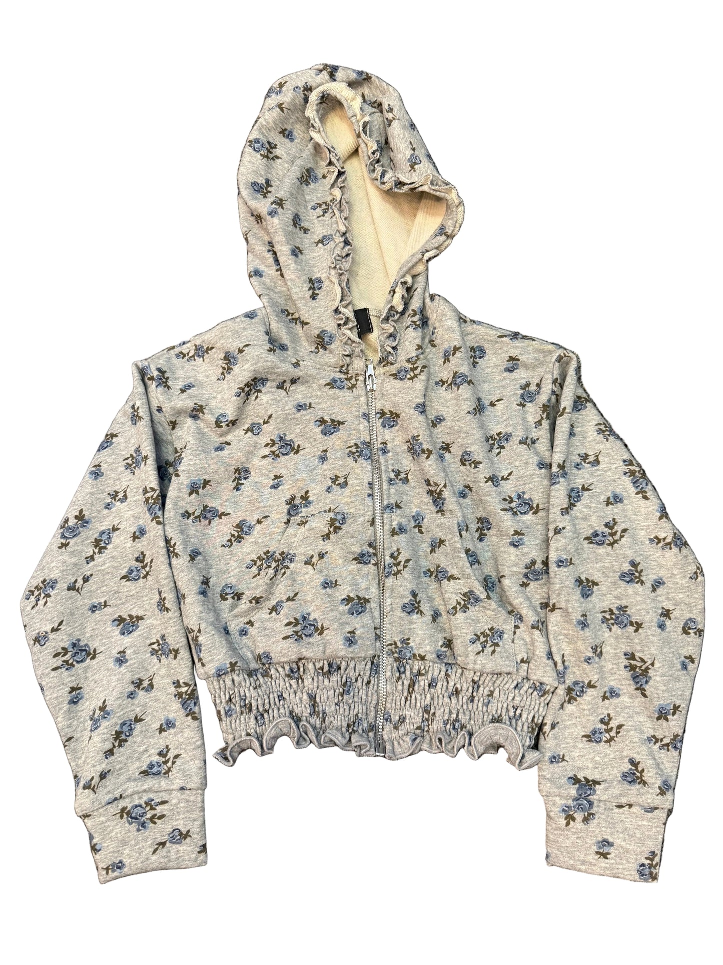 Grey blue flower jacket