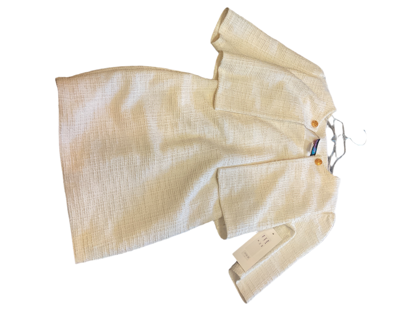 By Debra Cream tweed dress w/Jacket