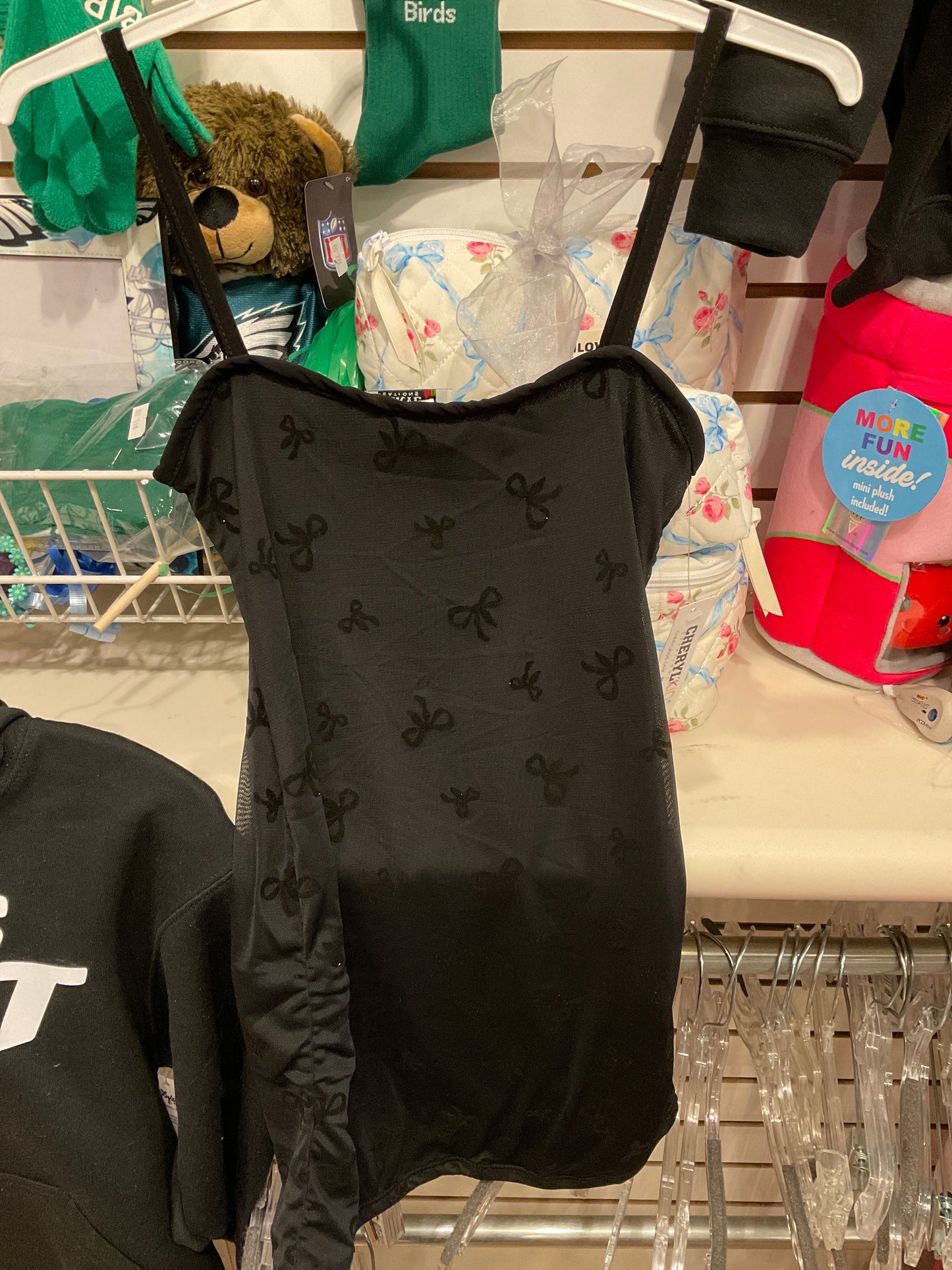 Cheryl bow mesh black dress