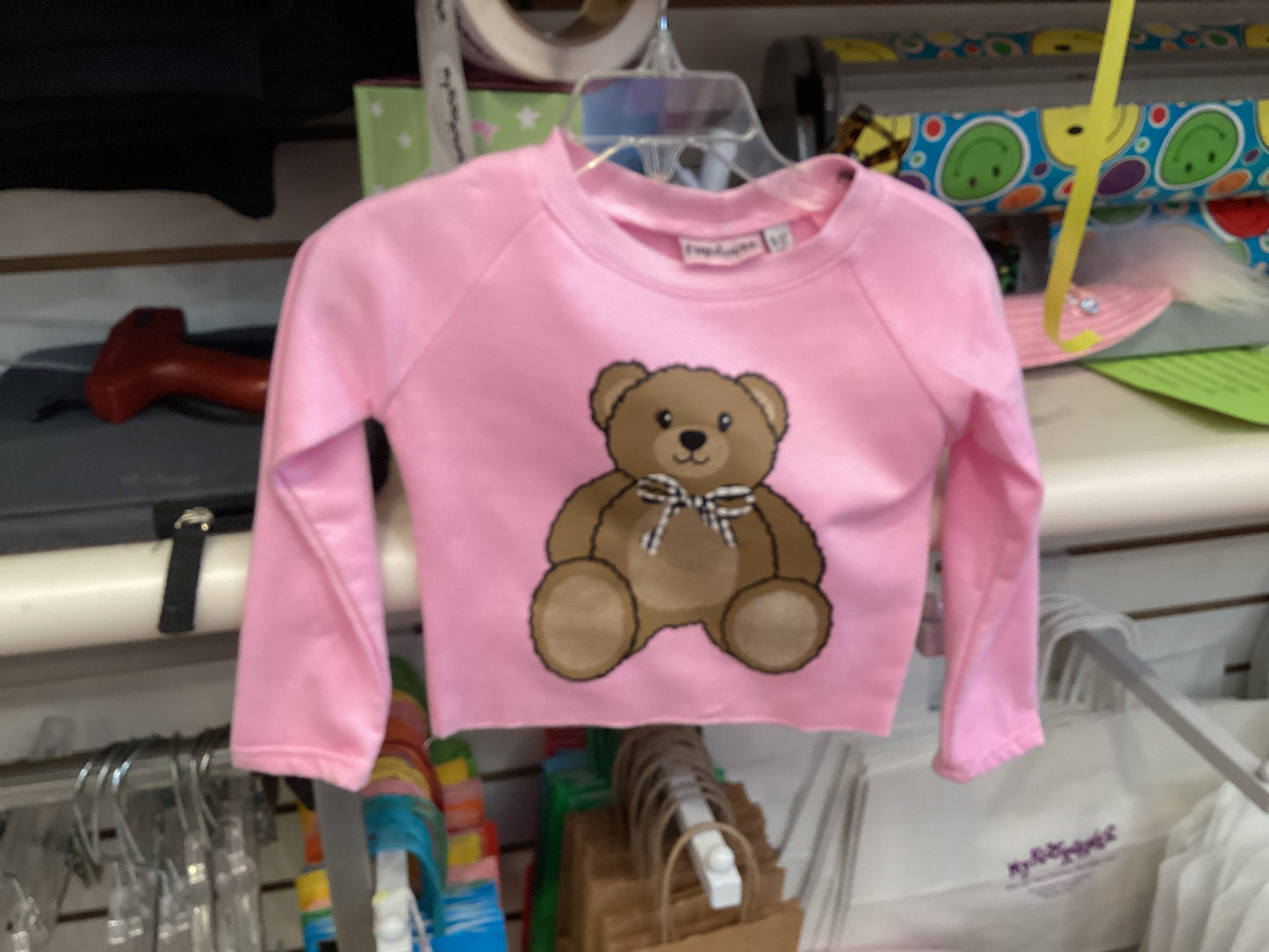 Firehouse baby girl pink bear sweatshirt