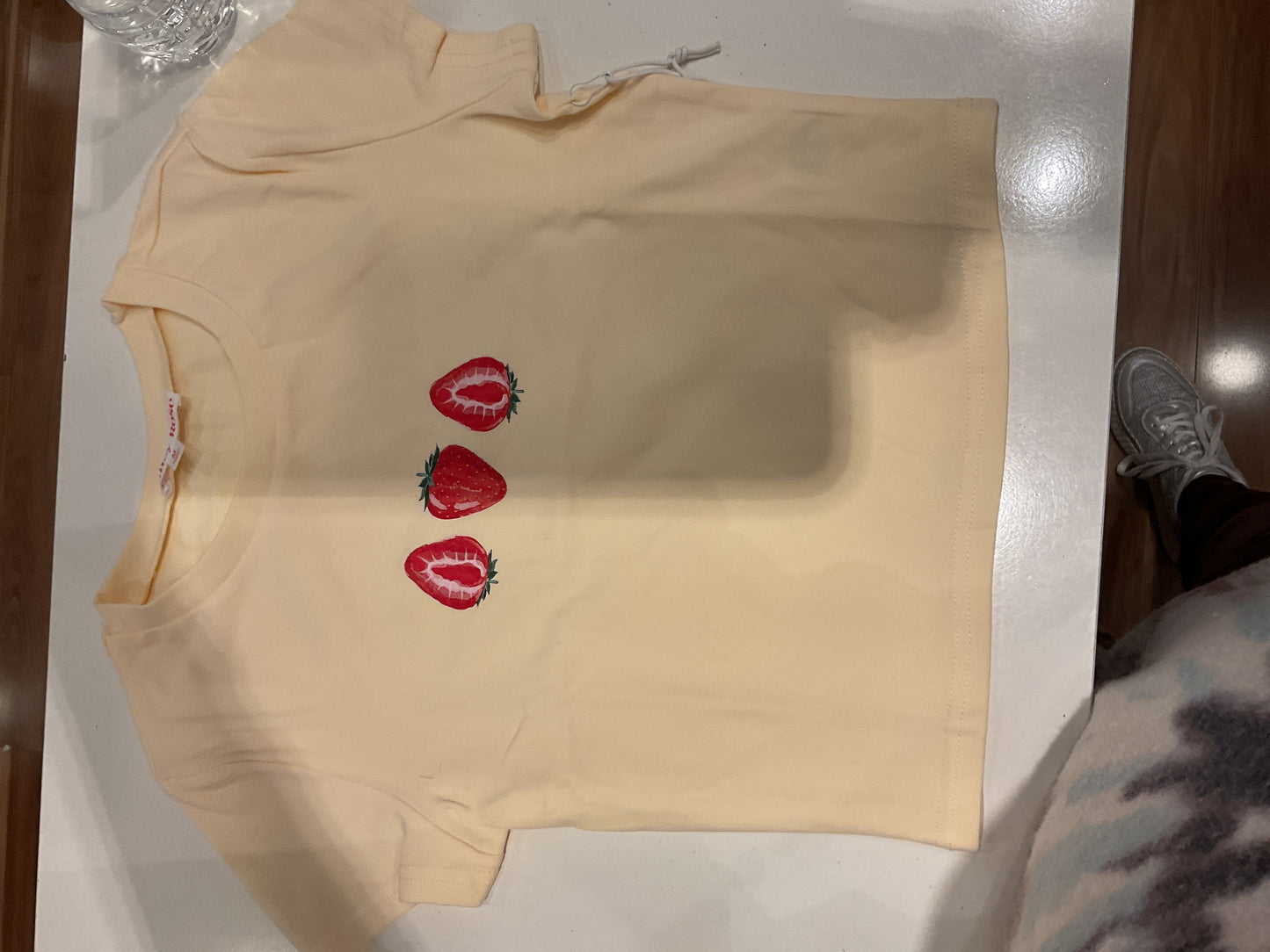 Bailey Rose Cropped tee w/Strawberries