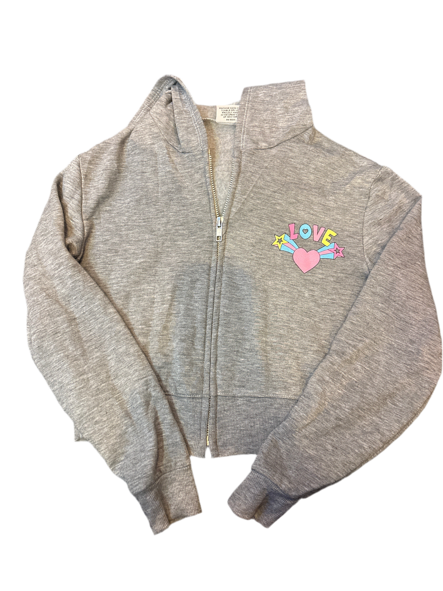 Grey Love zip up