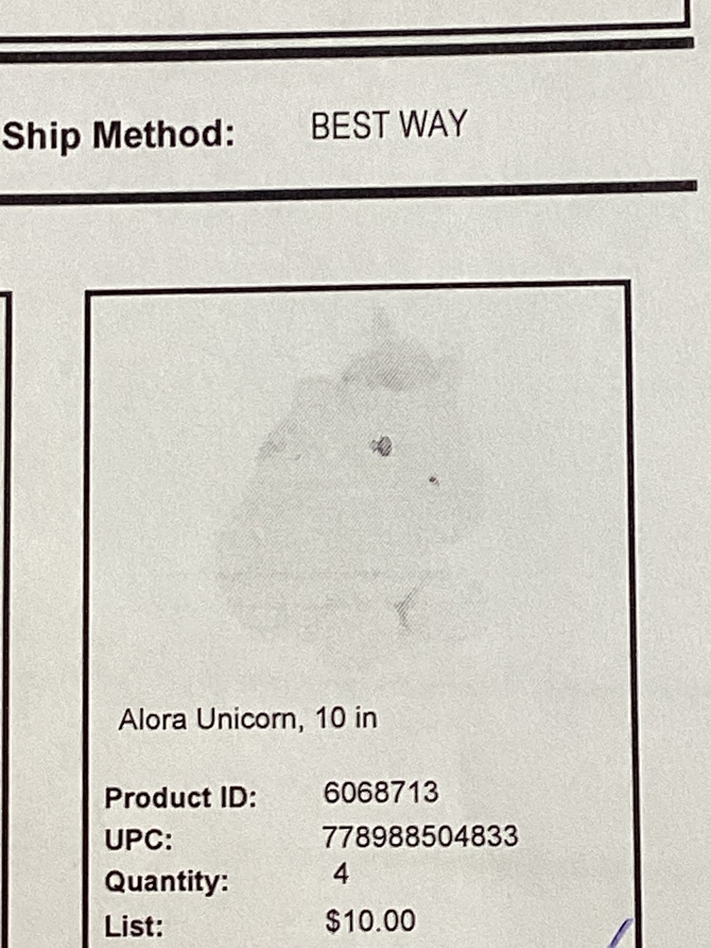 Alora unicorn stuffy