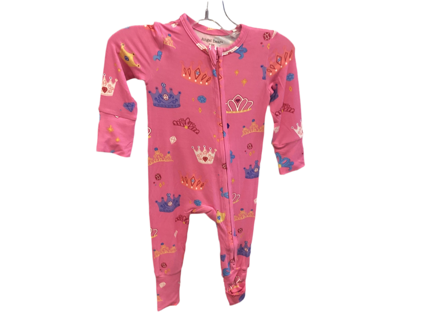 Angel Dear baby girl pink crown onesie
