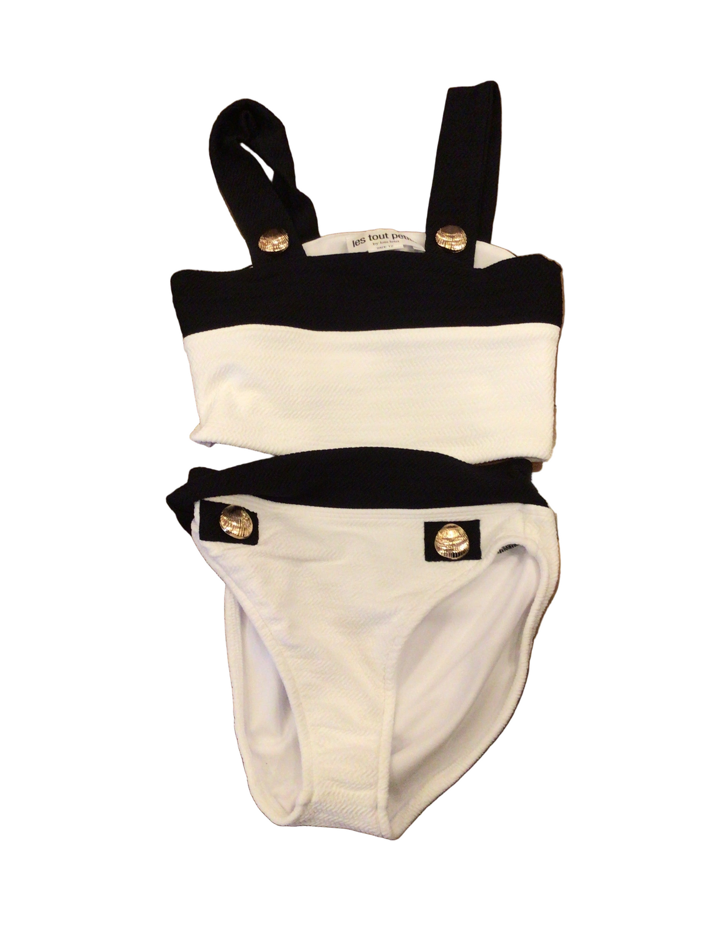 Le Tout Petits black white Chanel bathing suit