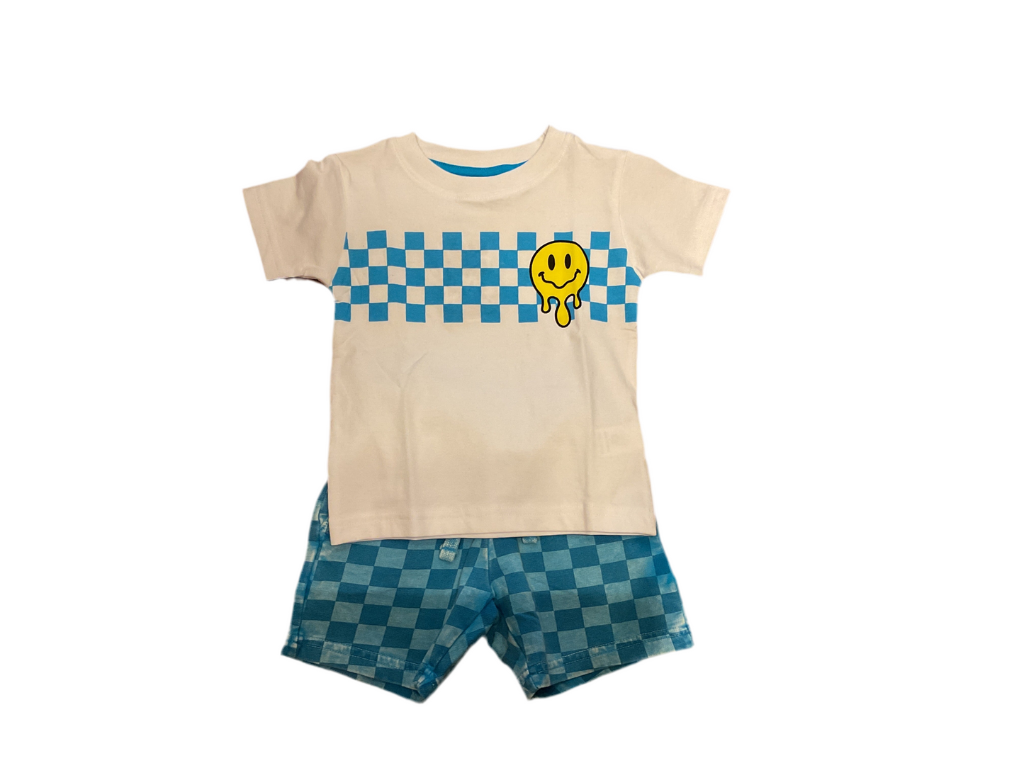 Little Mish Turq check short