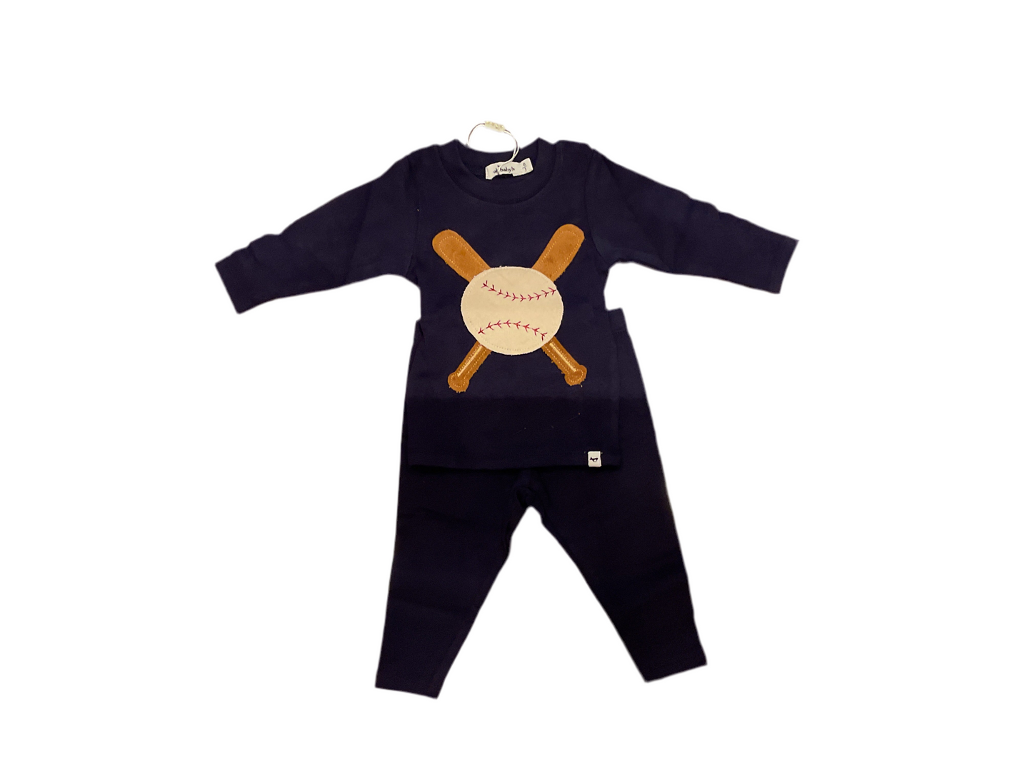 Oh baby blue baseball 2pc set