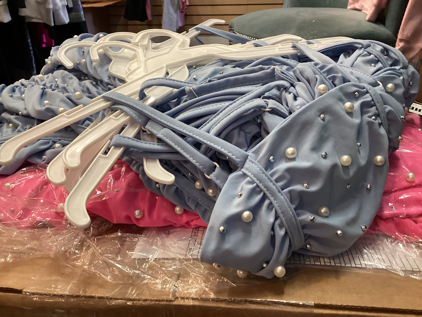 Cheryl kids black dress w/ pearls