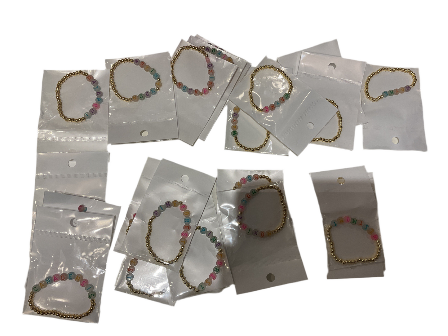 Camp glow in the dark bracelets