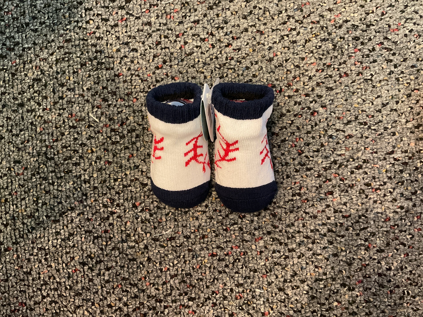Baseball baby socks