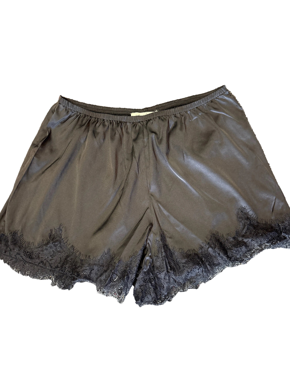 Ava Black Satin Lace Short