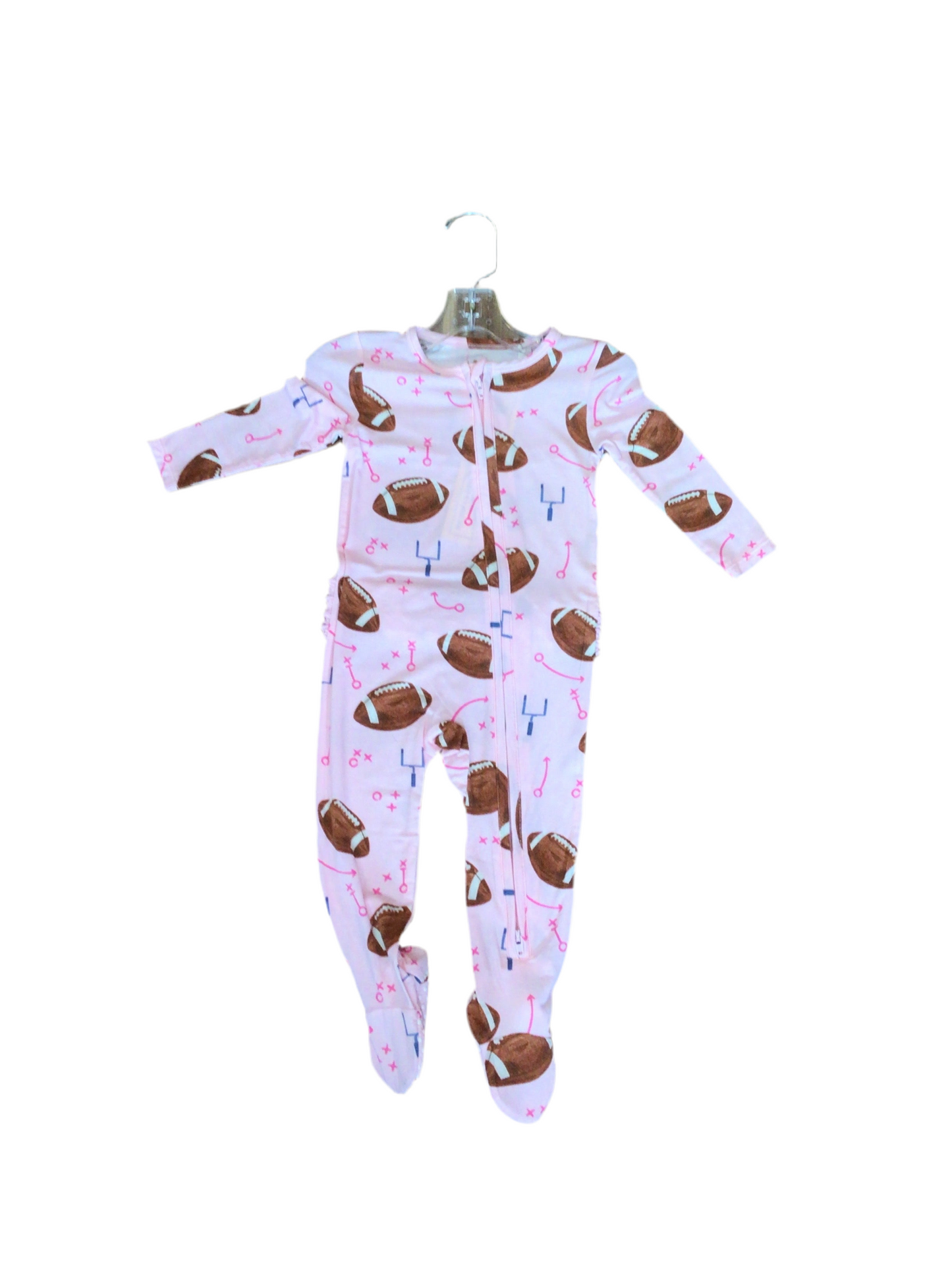 Angel Dear baby girl pink football footie