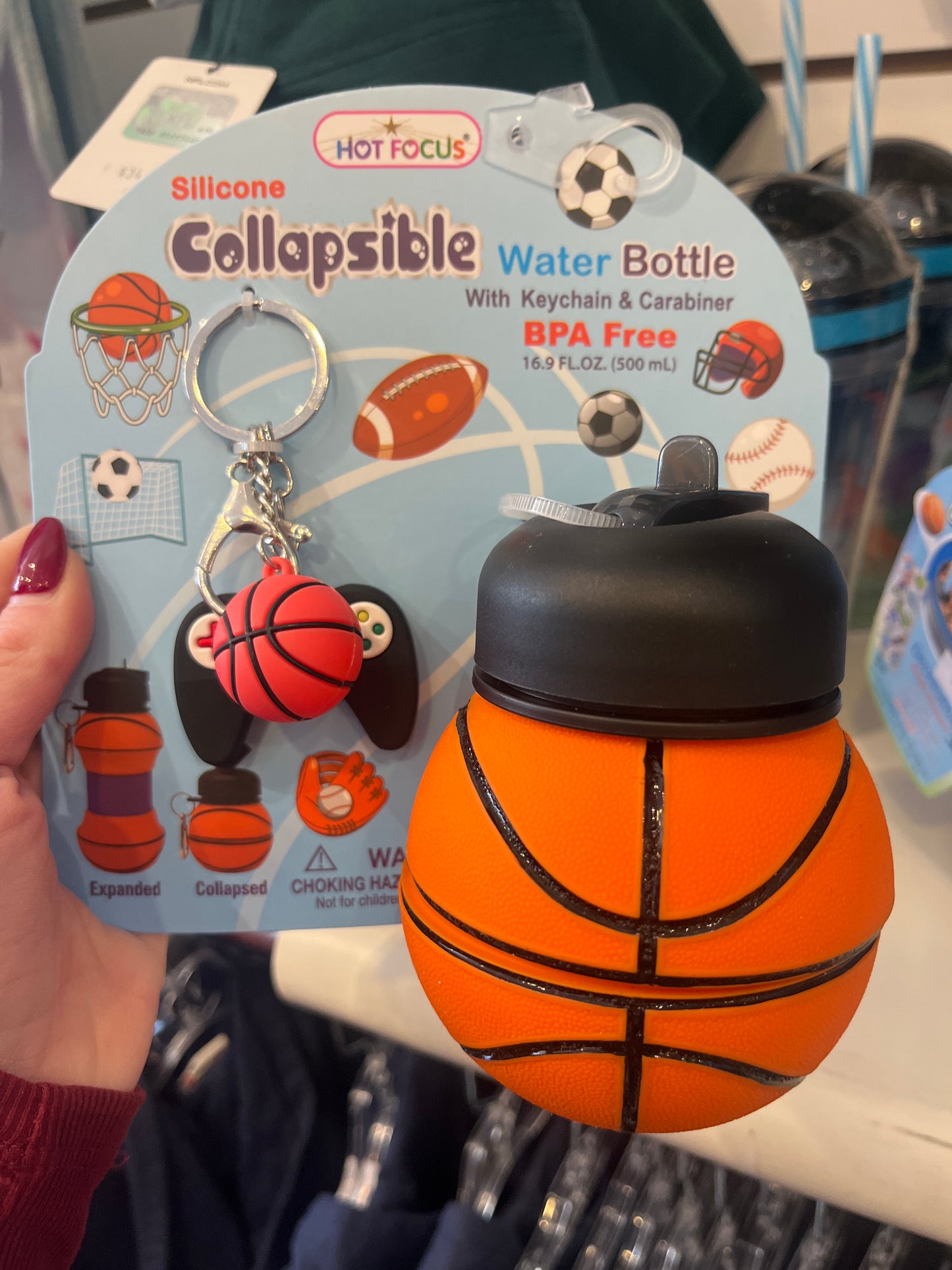 Hot focus collapsible water bottle