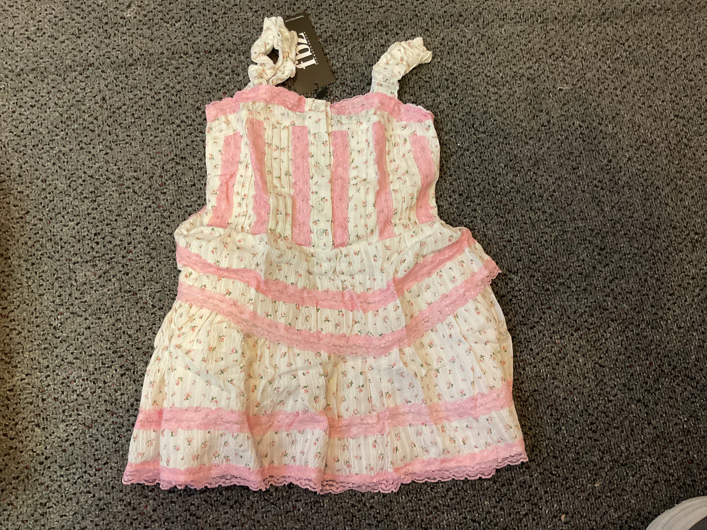 Girls pink Ditsy Sun Dress