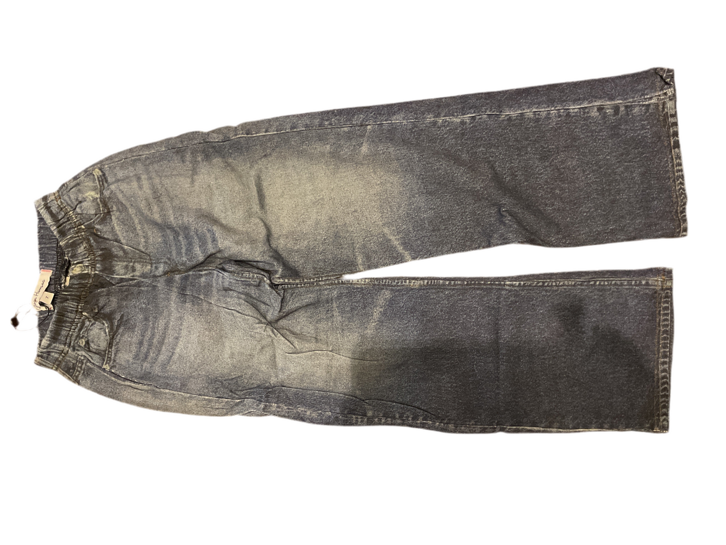 Faux denim elastic pant