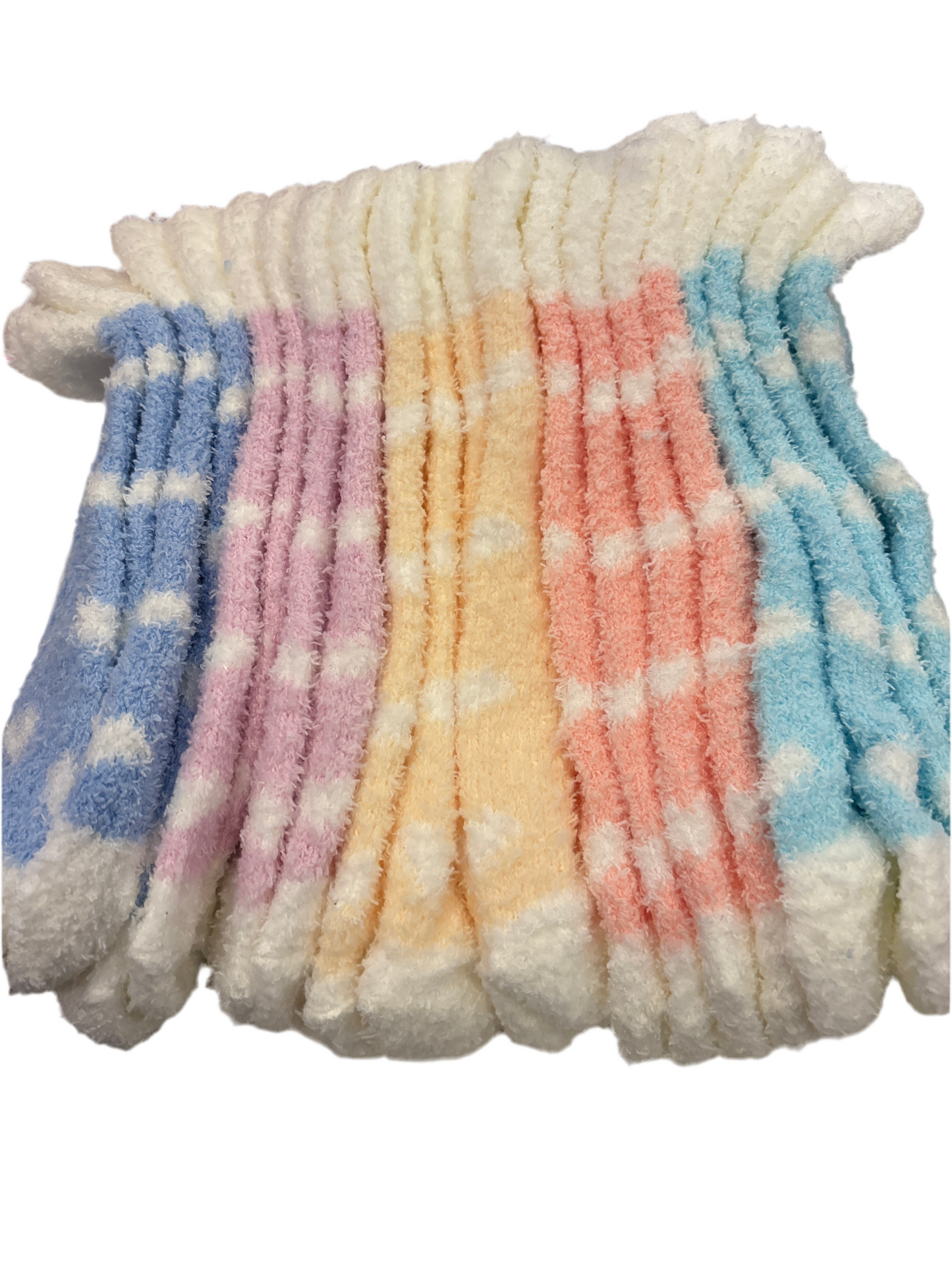 Striped fuzzy socks