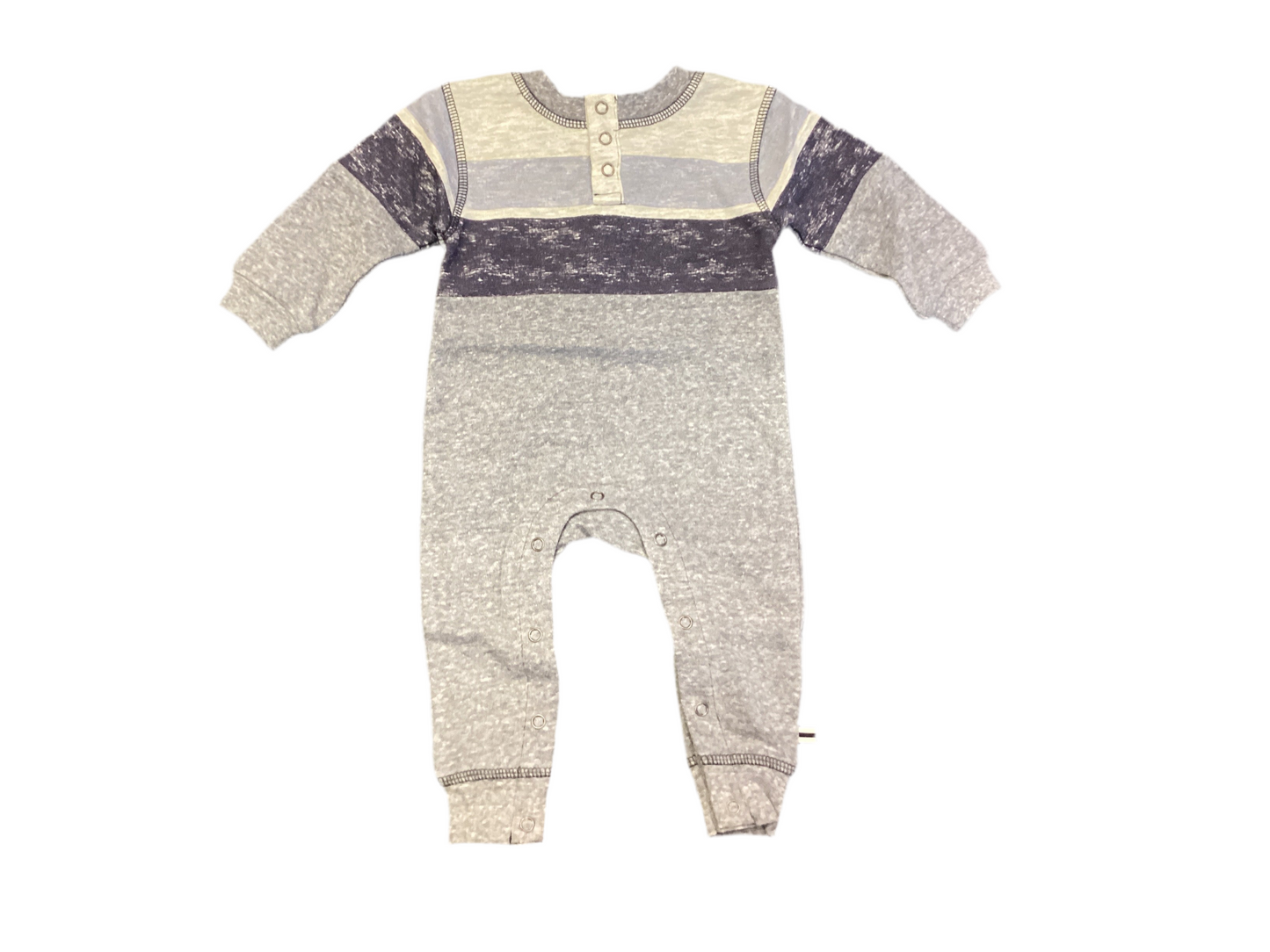 Blue block stripe onesie