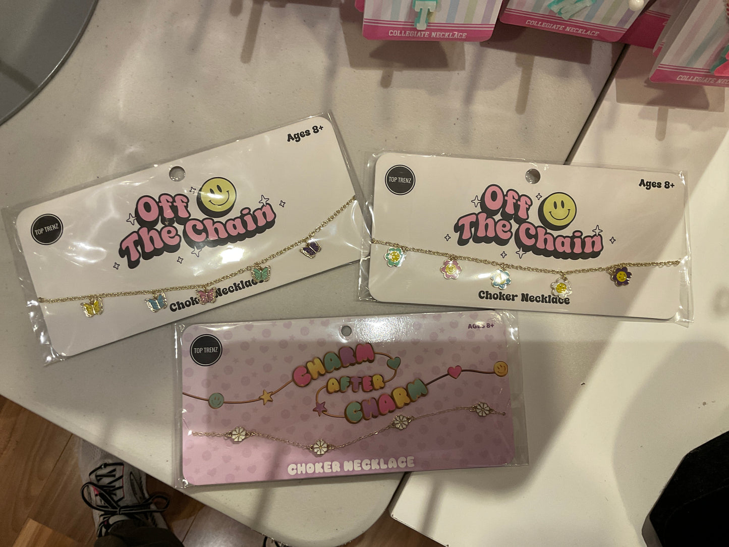 Top trenz off the chain charm necklaces