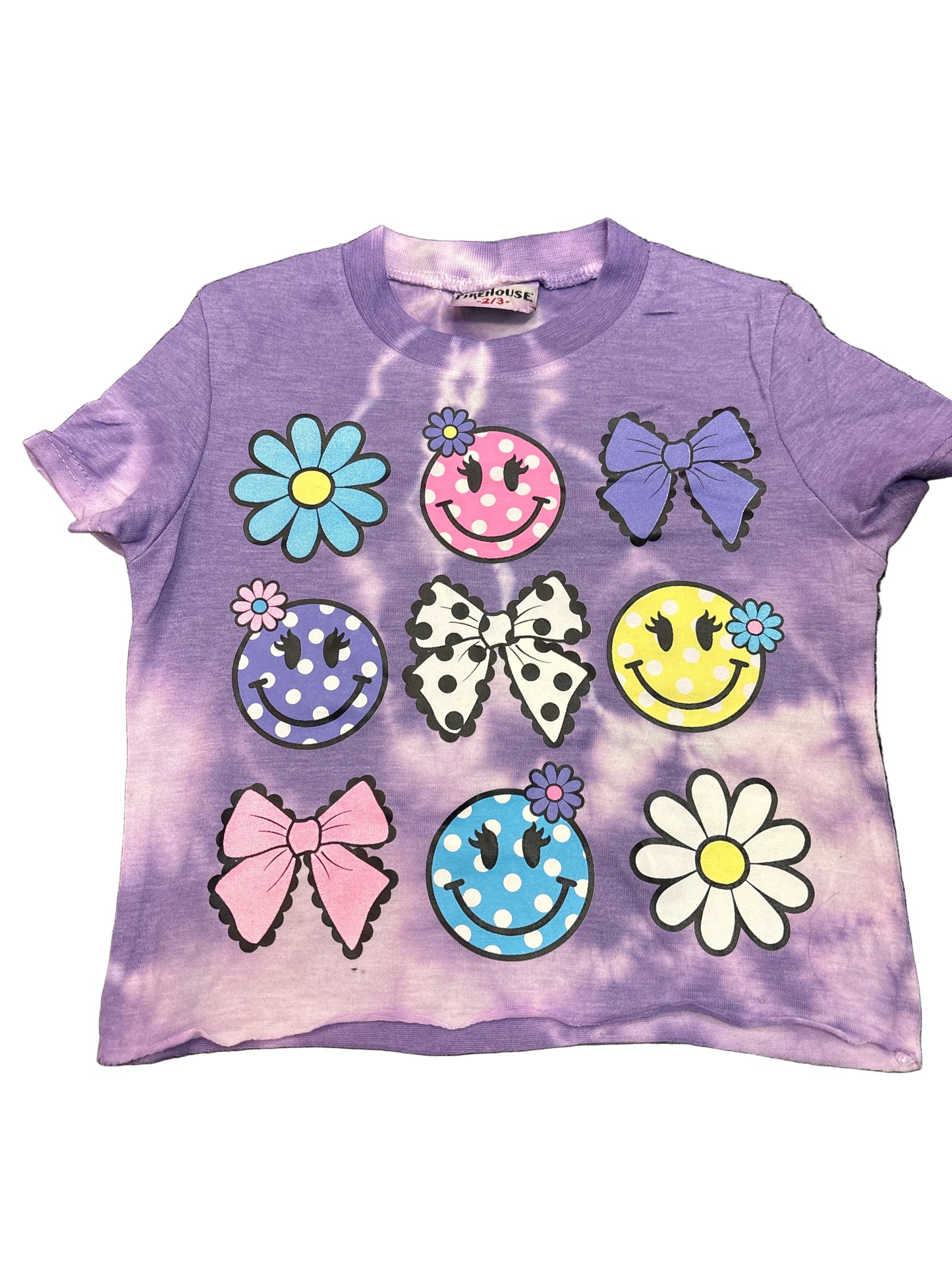 Voilet smile/bow tshirt