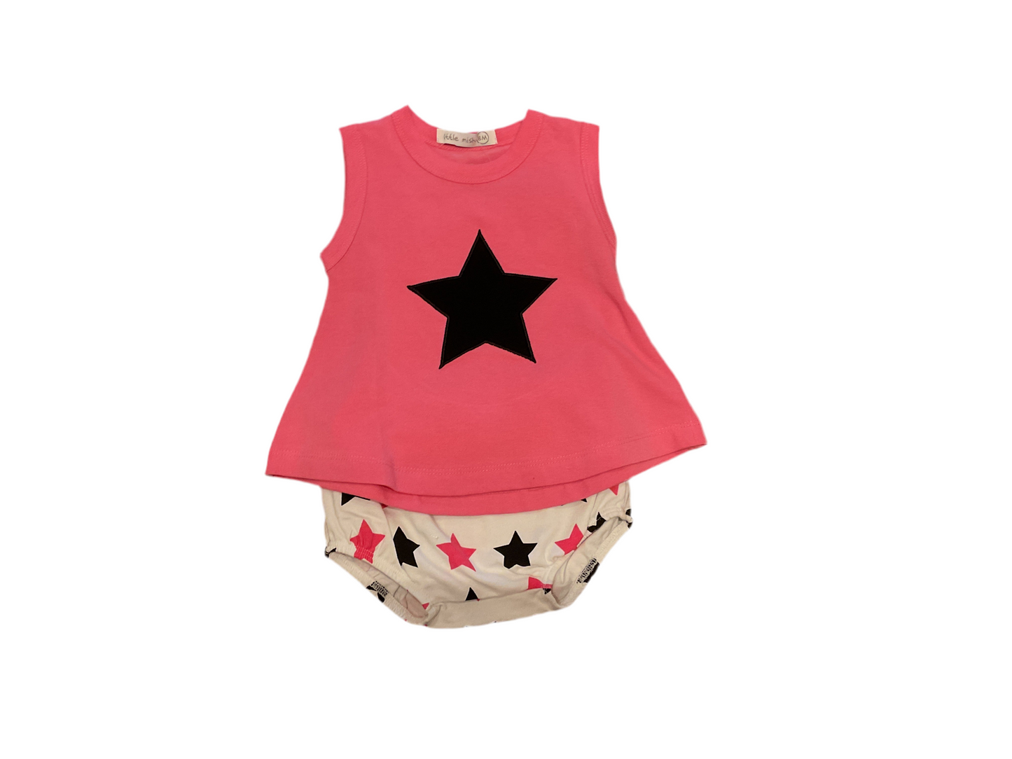 Mish pink with blk star and panties