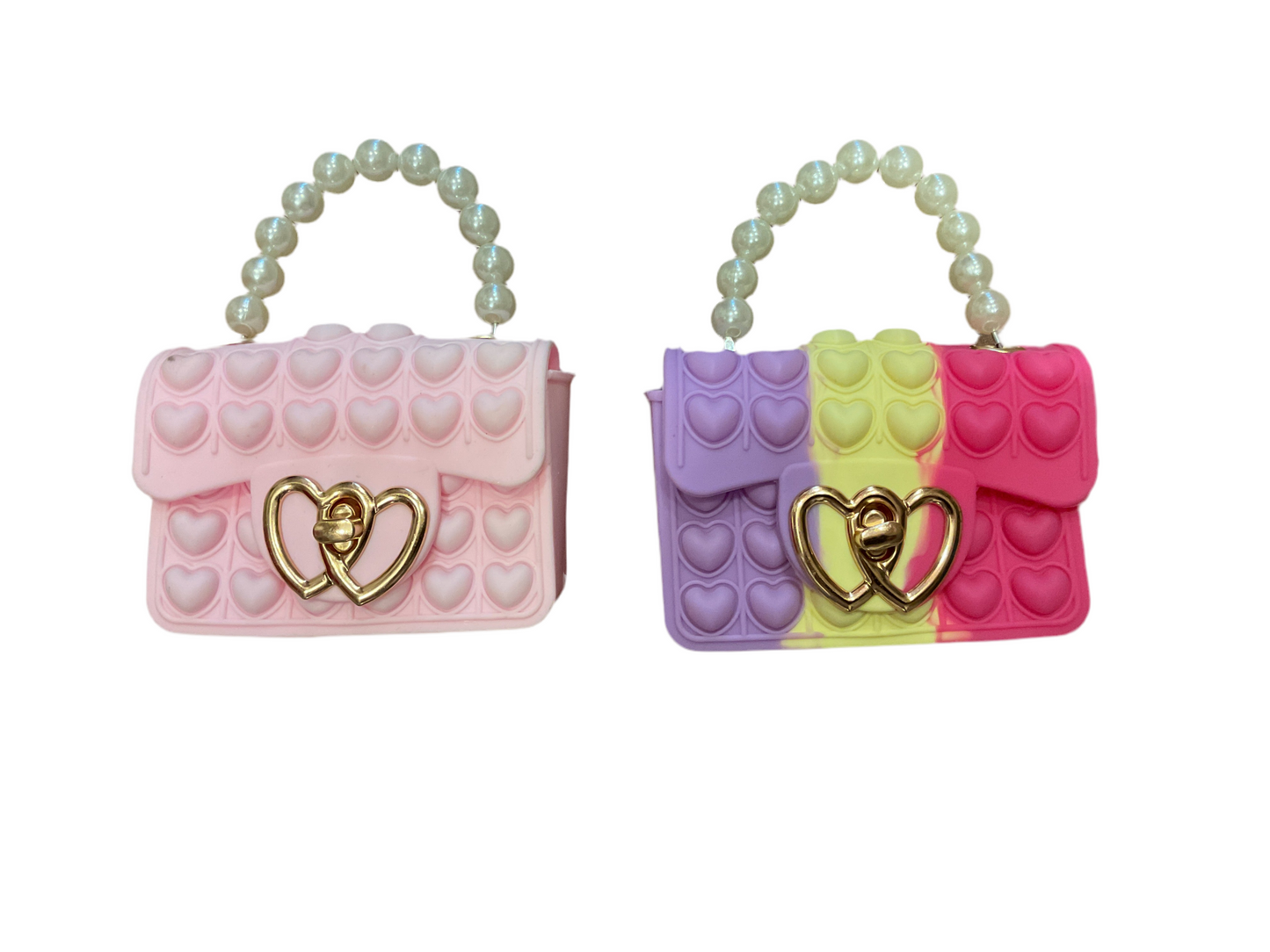 Puckered heart cross body bag