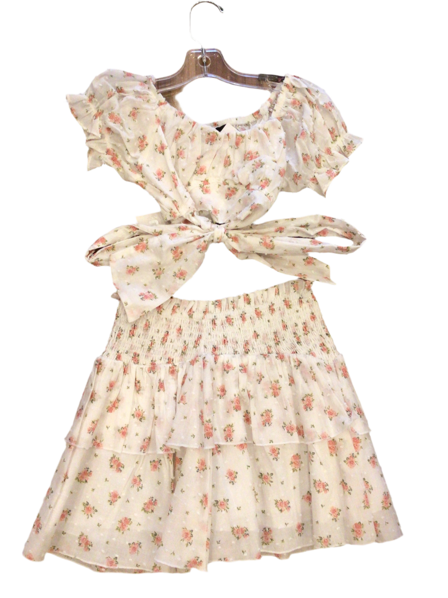 Katie J dotted floral two piece set