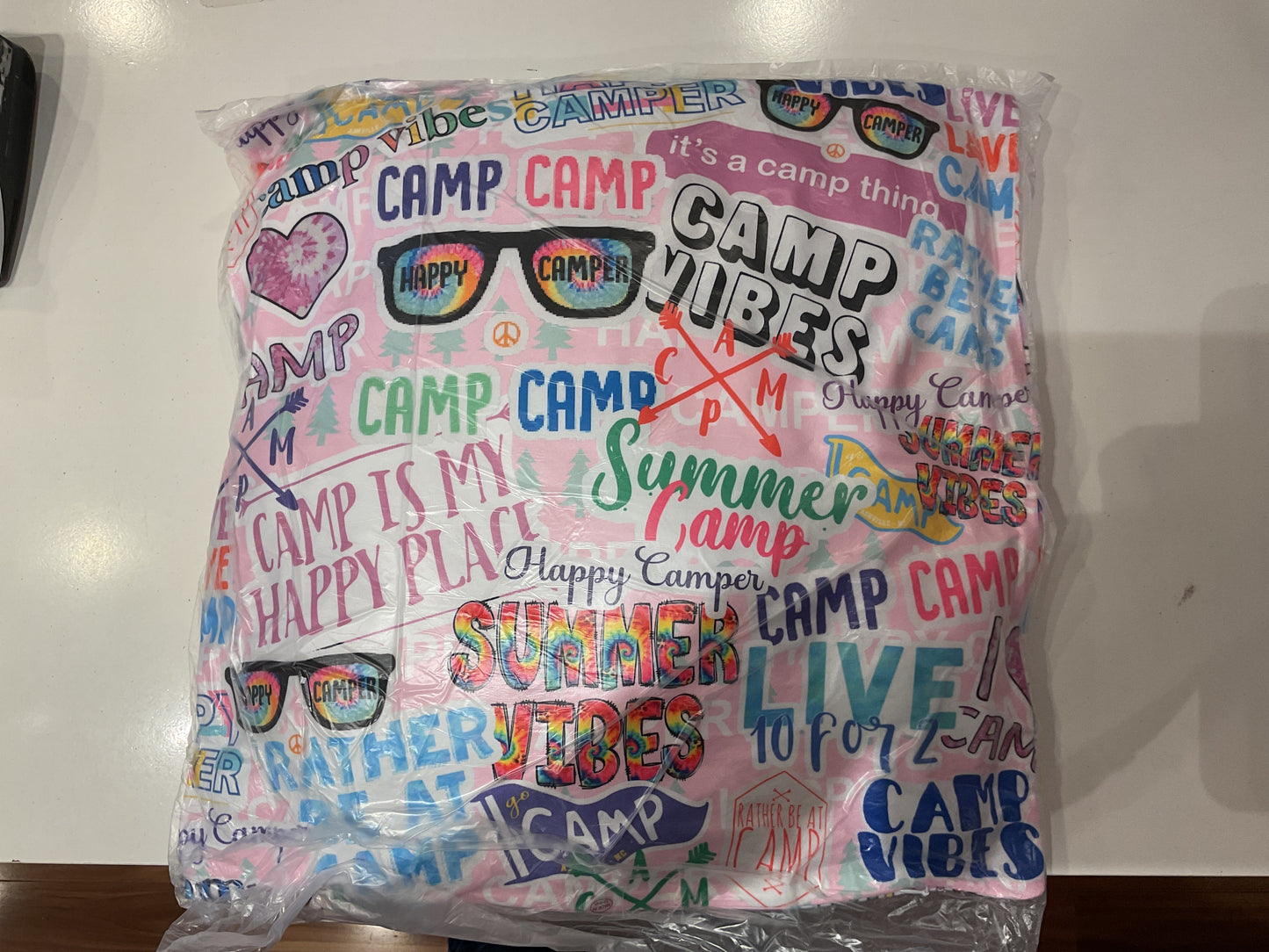 Stoopher Happy Camper Pillow