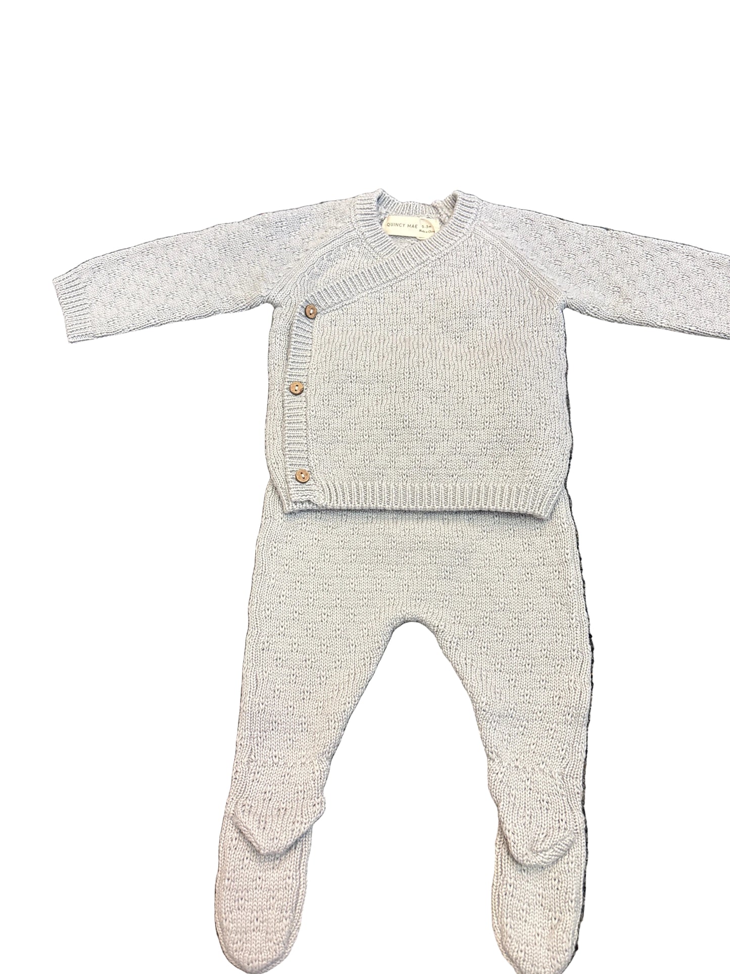Cloud knit wrap top & pant set