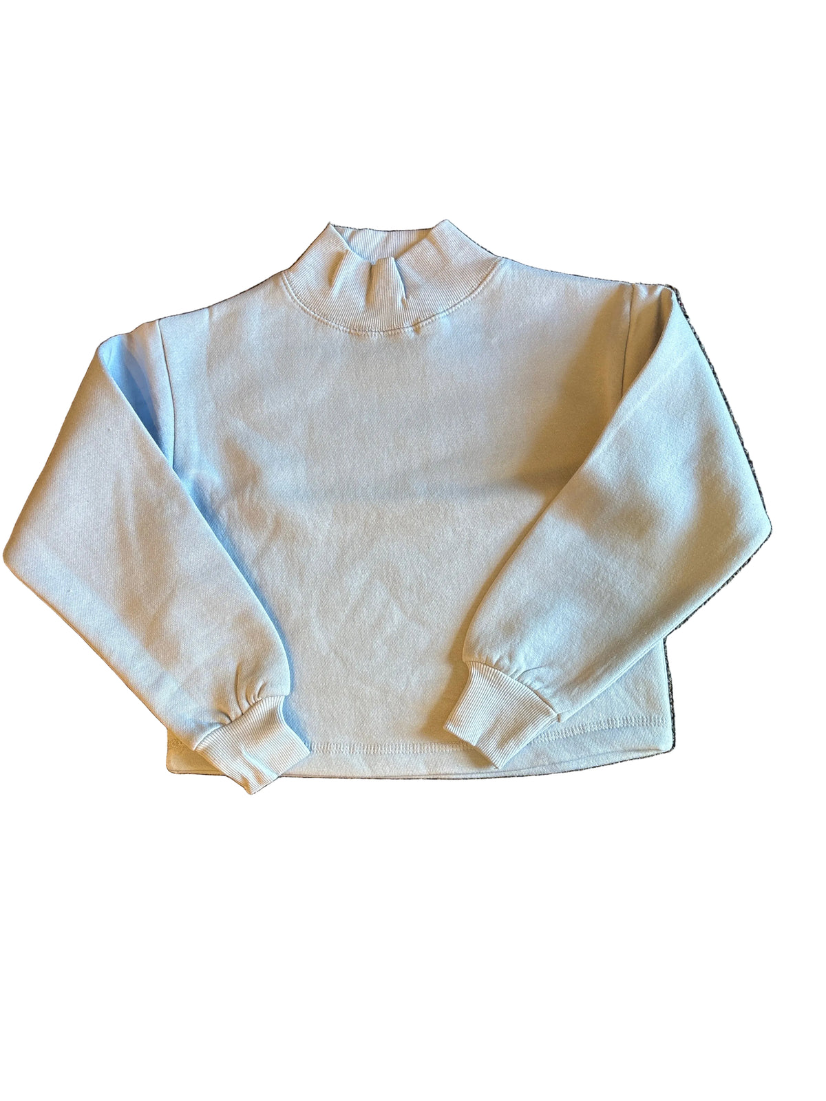 Powder blue mock neck weekend sweatshirt